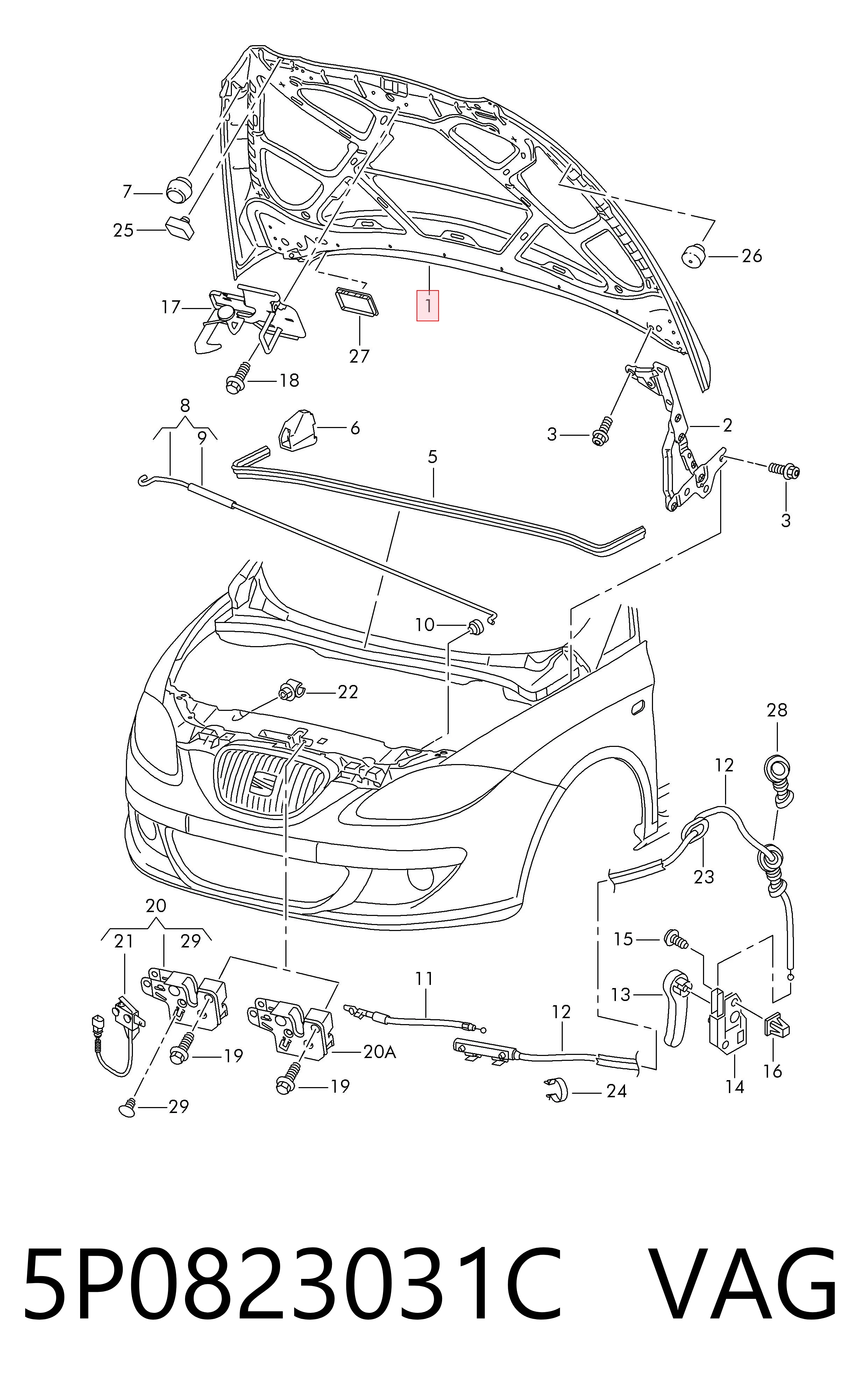 Capota Seat Altea  5P5, 5P8 ao melhor preço