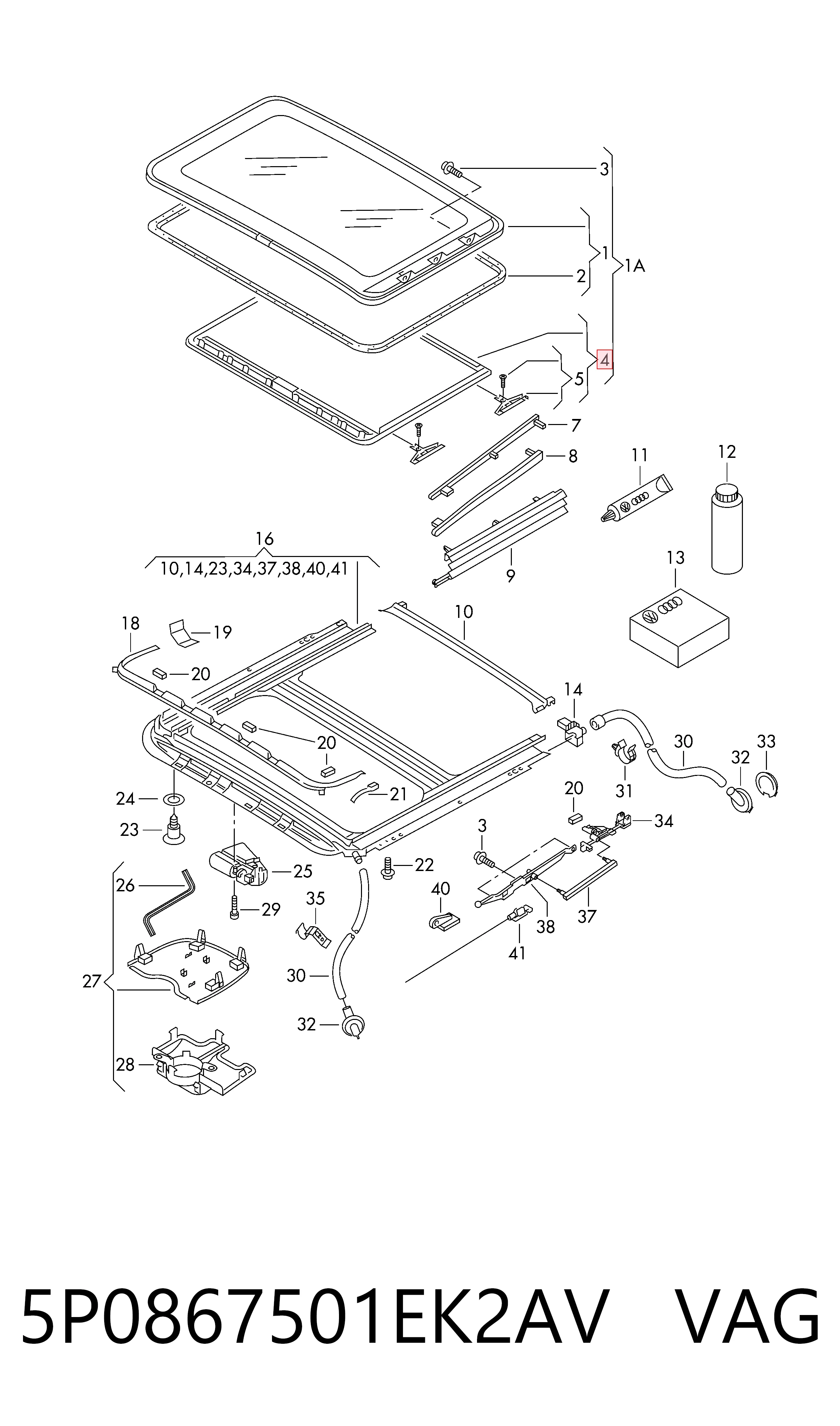 Revestimento do teto Seat Altea  5P1 ao melhor preço