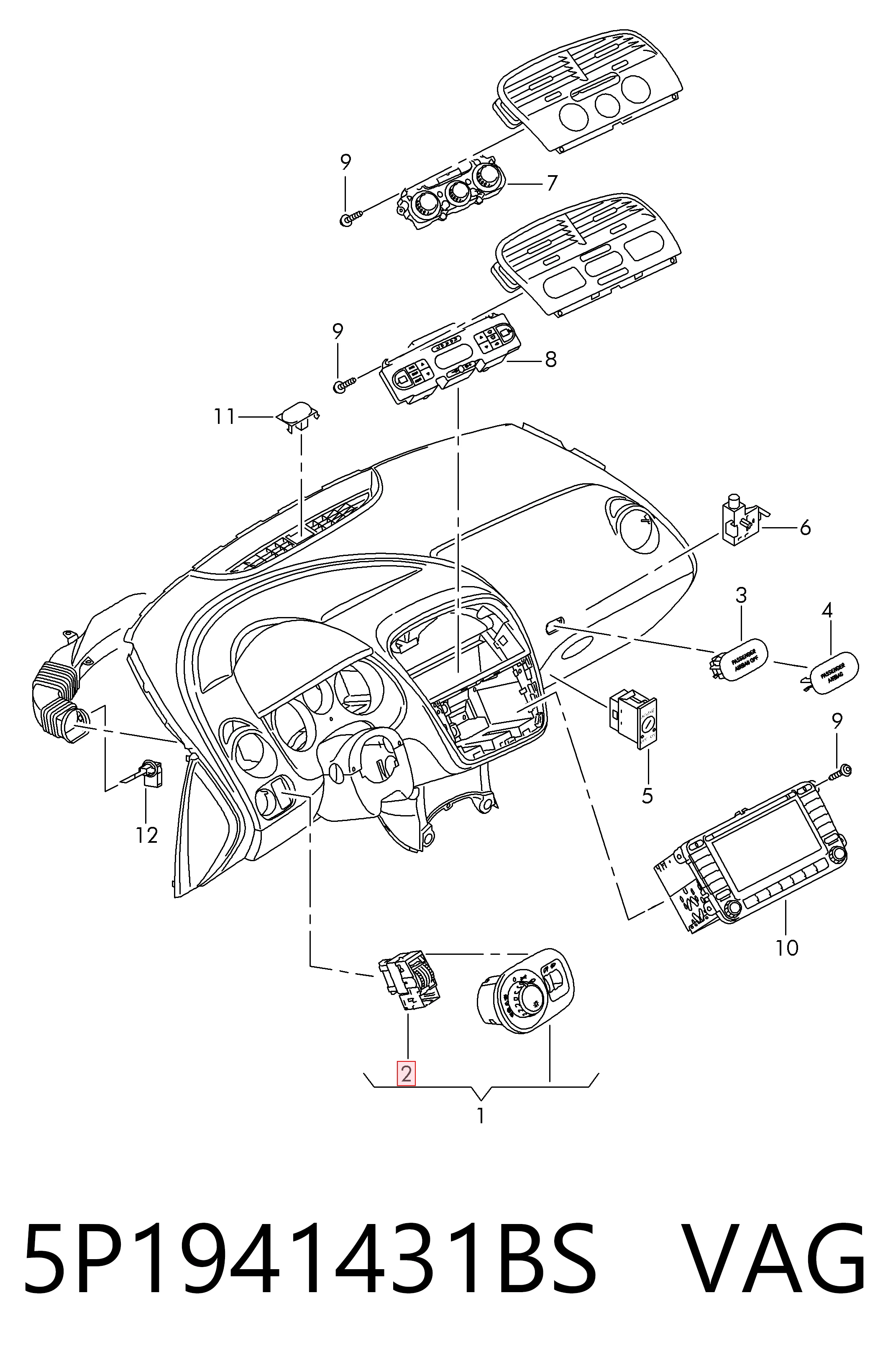 5P1941431BS VAG 