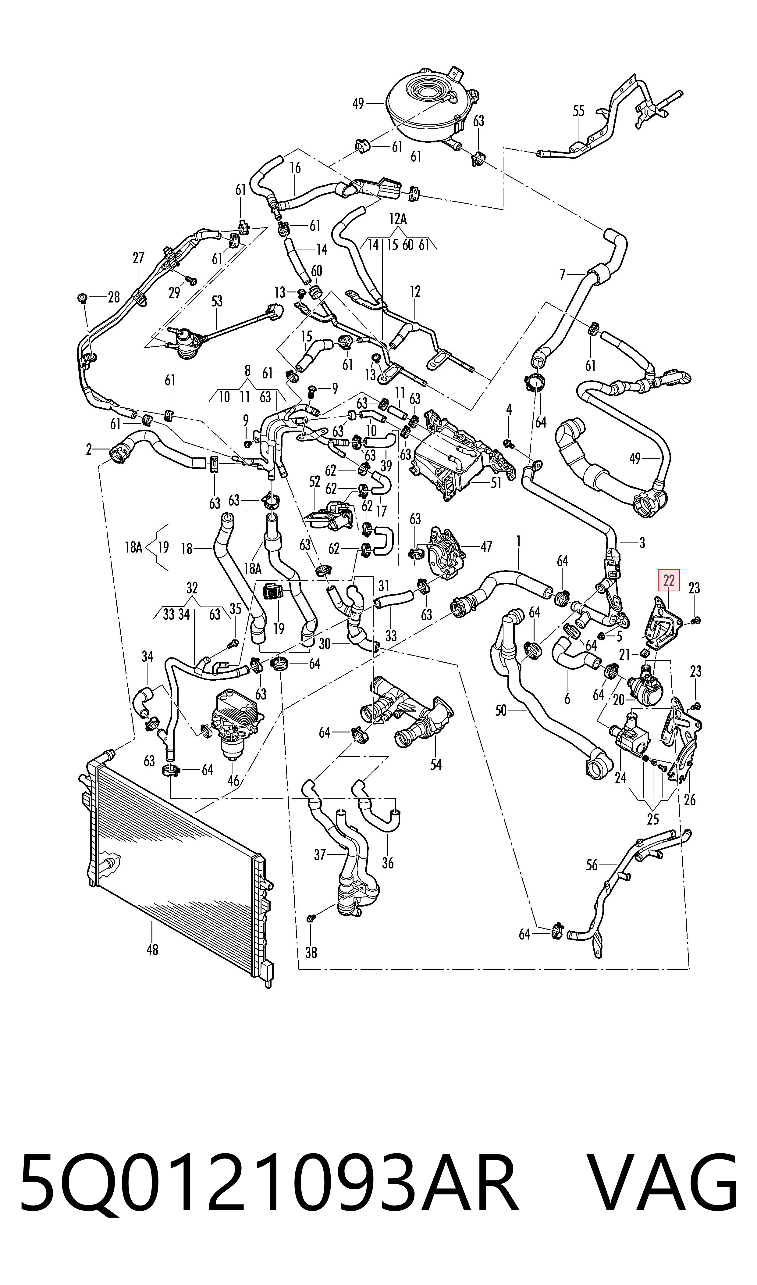 5Q0121093AR VAG