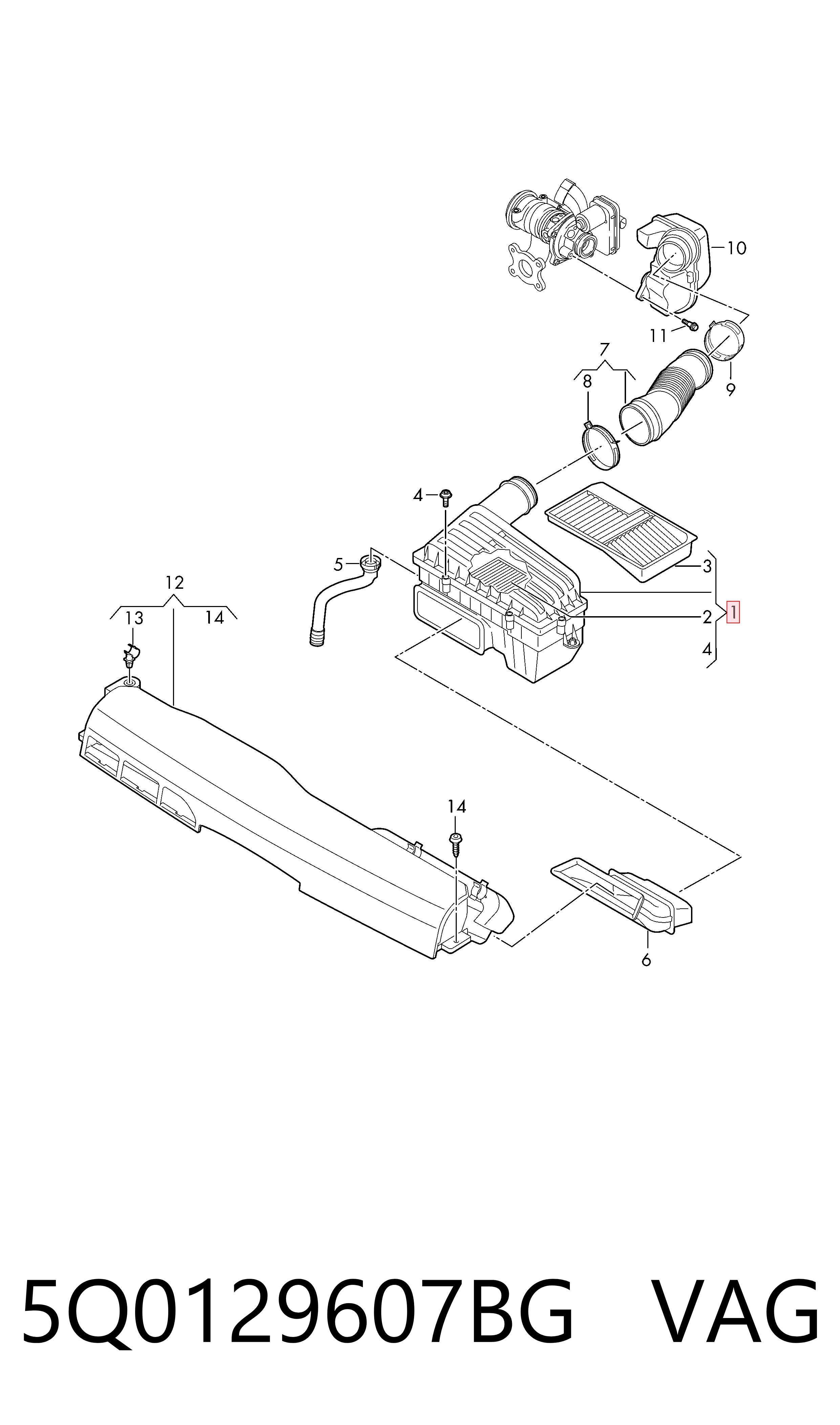 Caixa de filtro de ar para Volkswagen T-CROSS  C11, D31