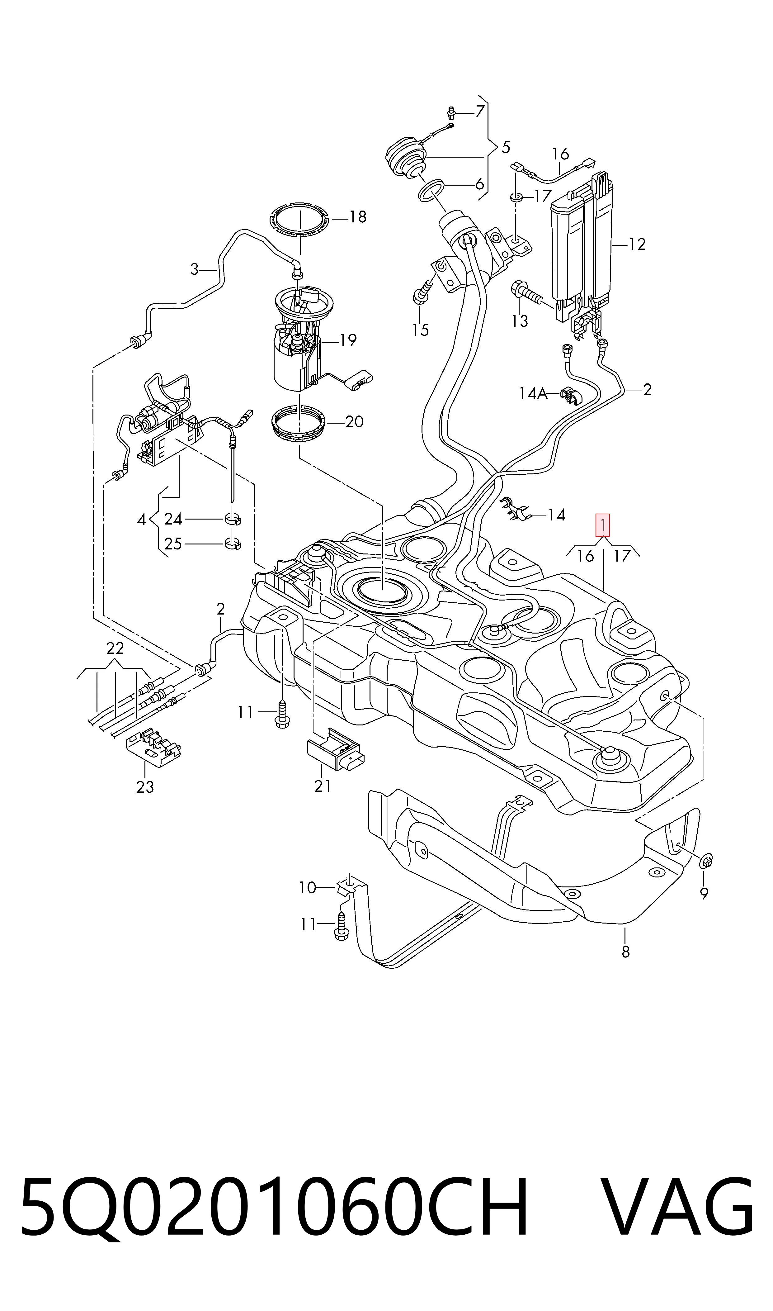 Tanque de combustível Seat Leon  5F1 ao melhor preço