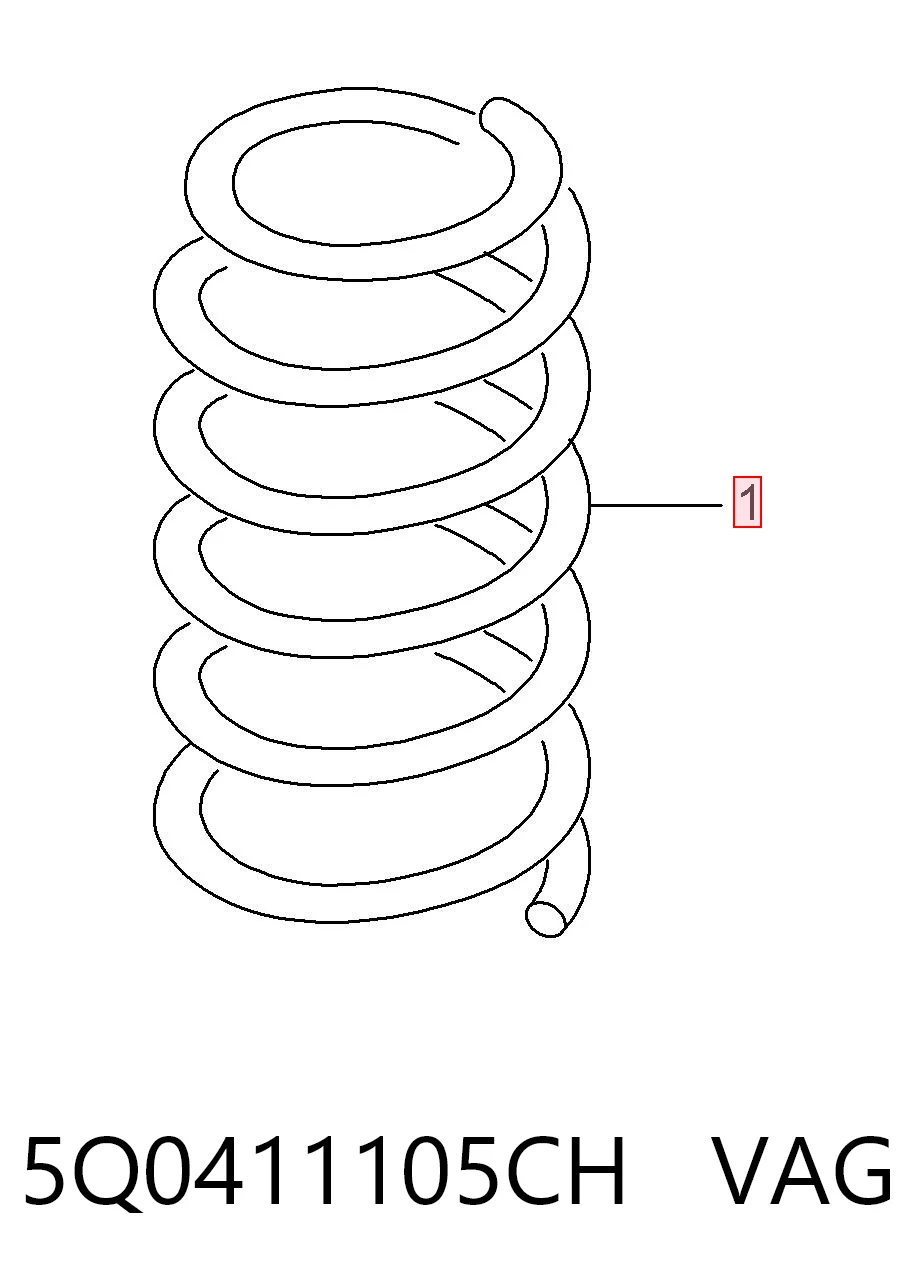 5Q0411105CH VAG Mola dianteira