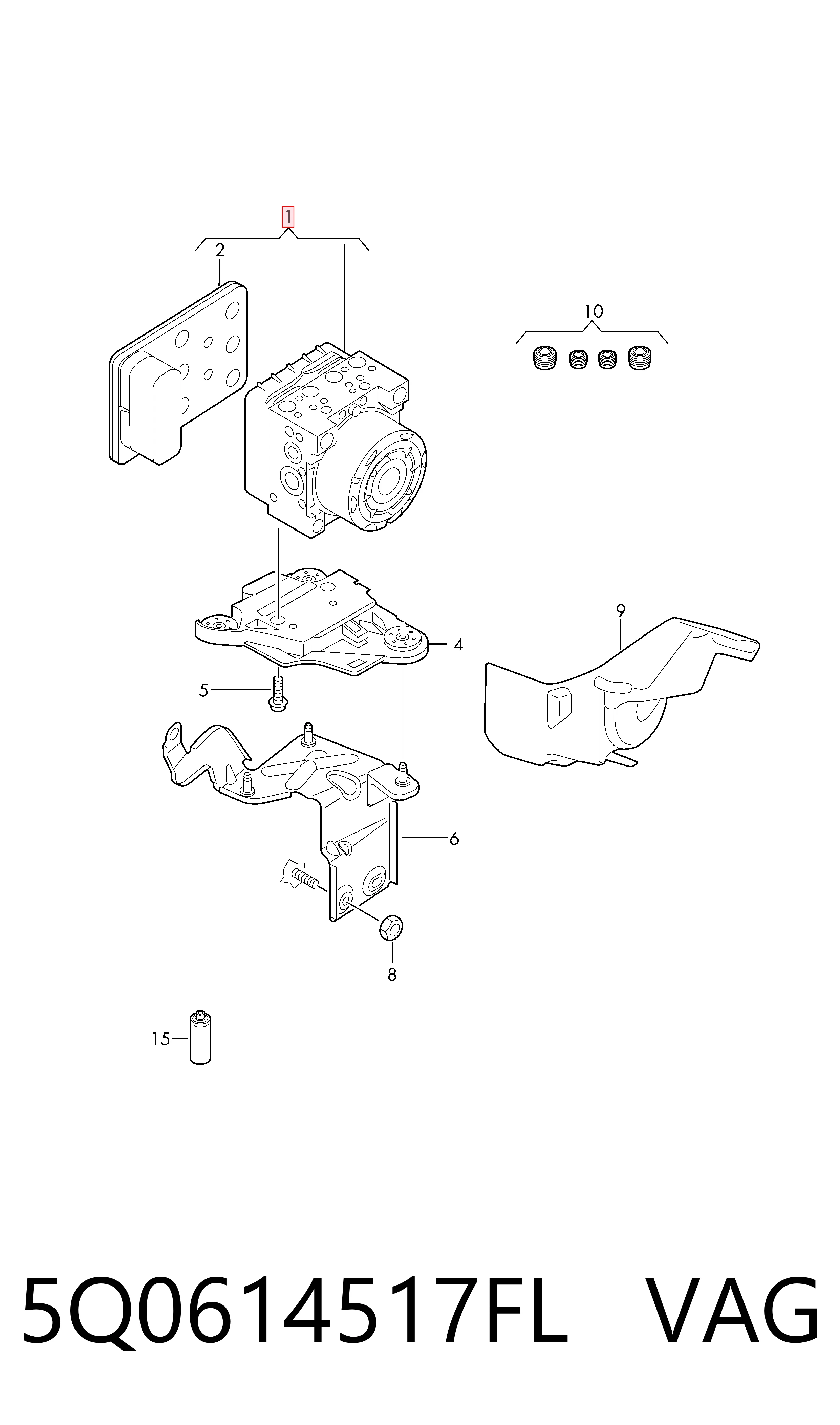 Unidade hidráulico de controlo ABS Seat Leon III 5F1