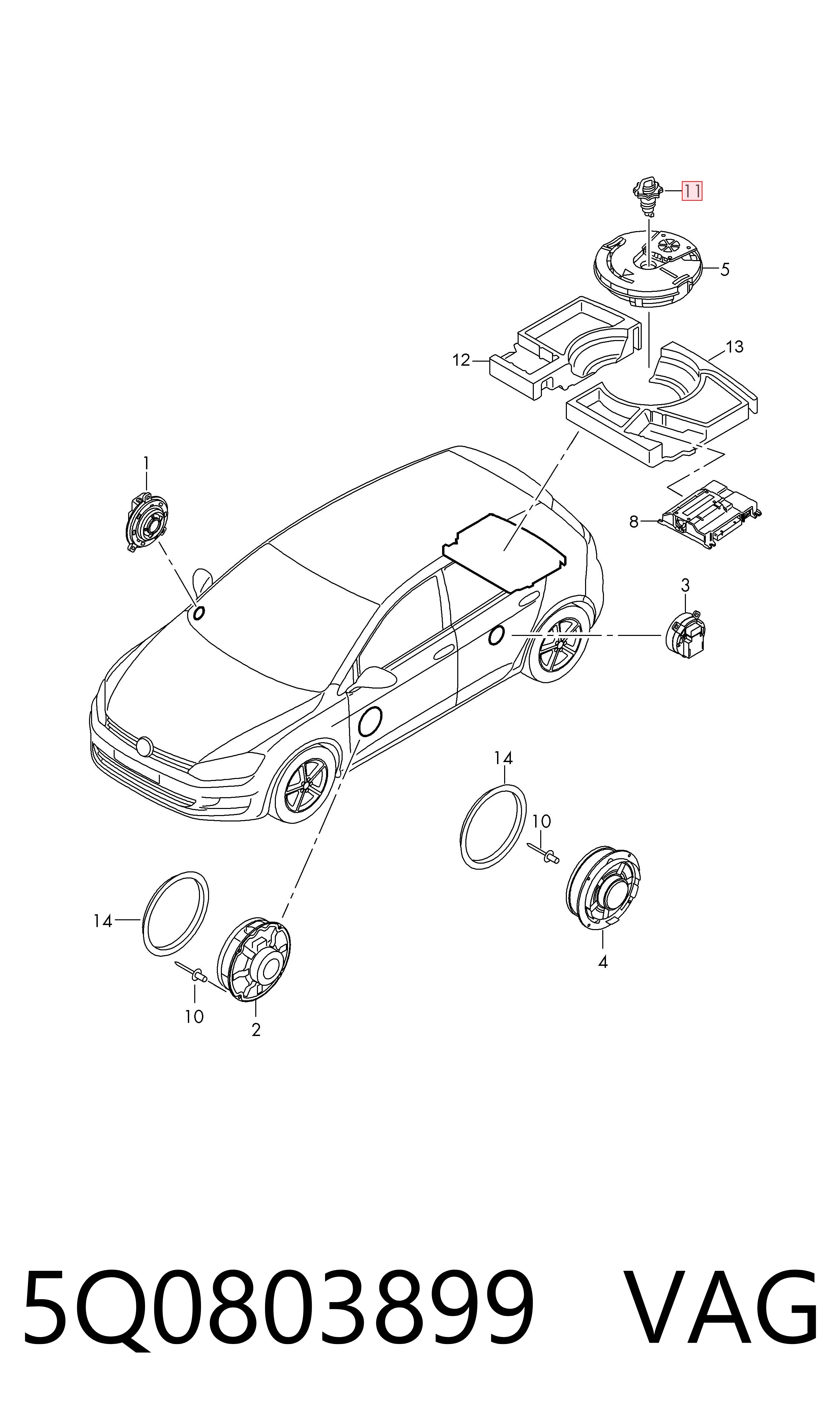 5Q0803899 VAG Parafuso