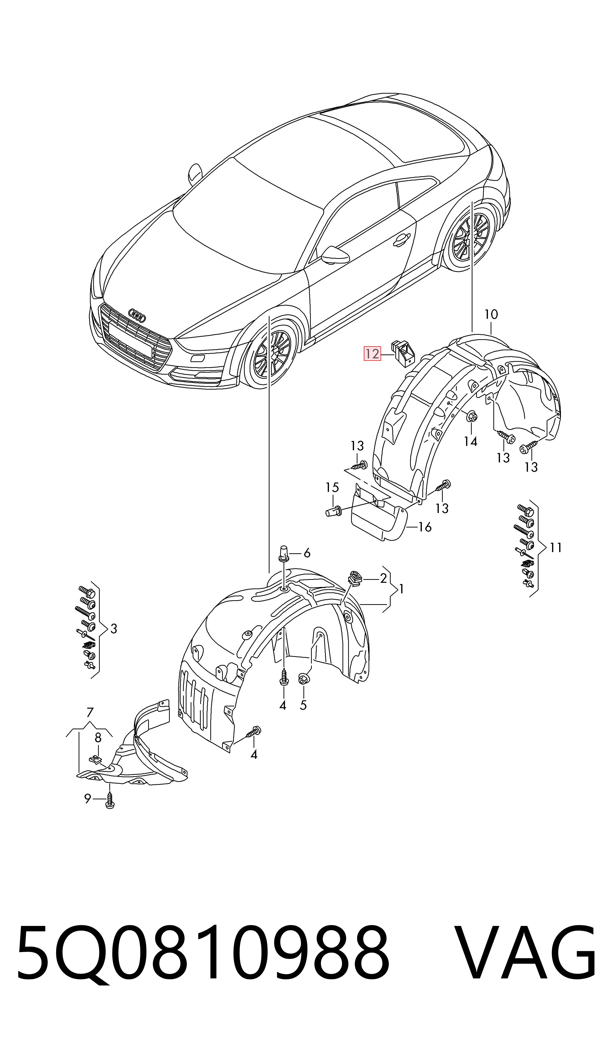  VAG 5Q0810988 preço, a partir de 15,86 USD