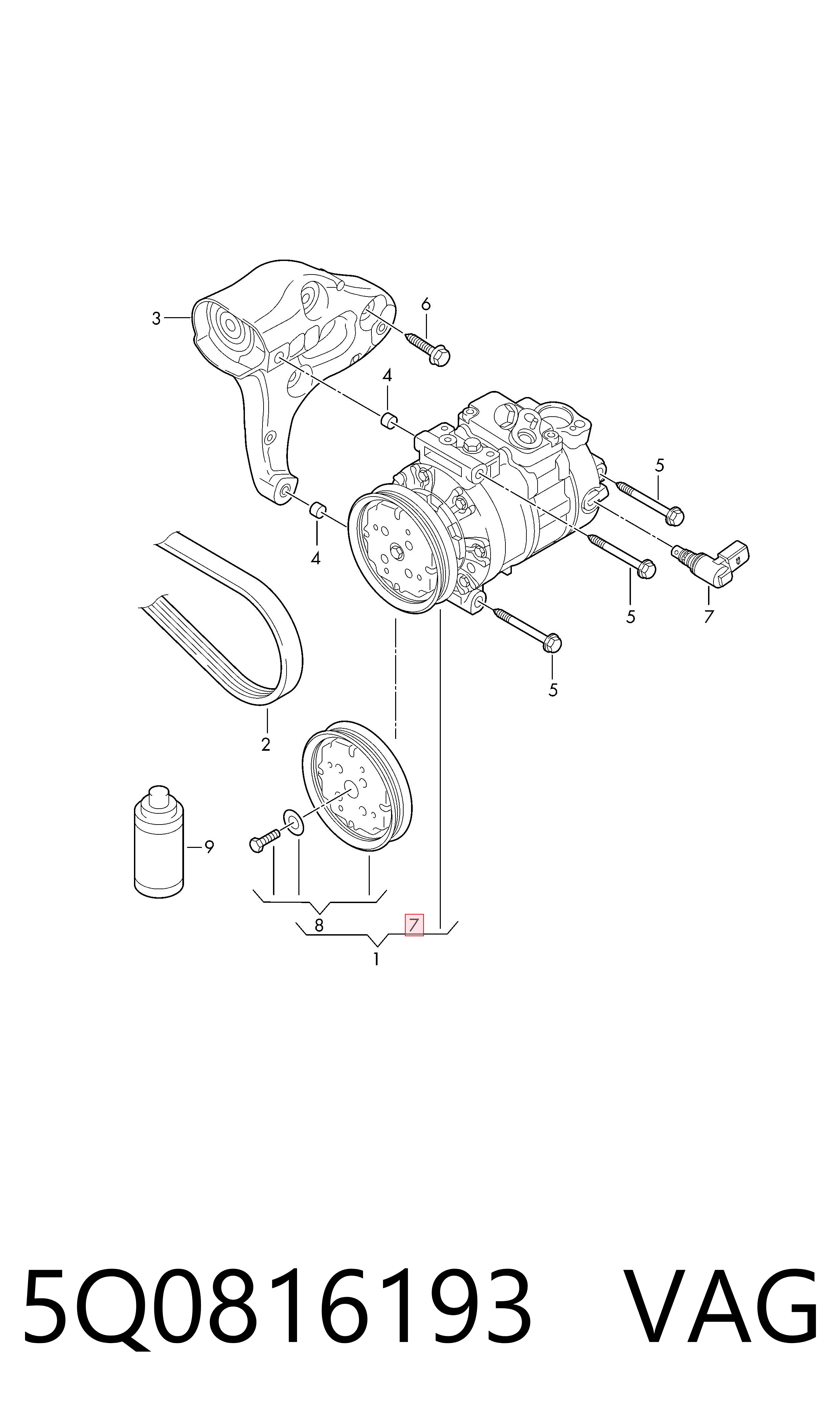 Válvula do compressor de aparelho de ar condicionado VAG 5Q0816193 preço, a partir de 106,63 USD
