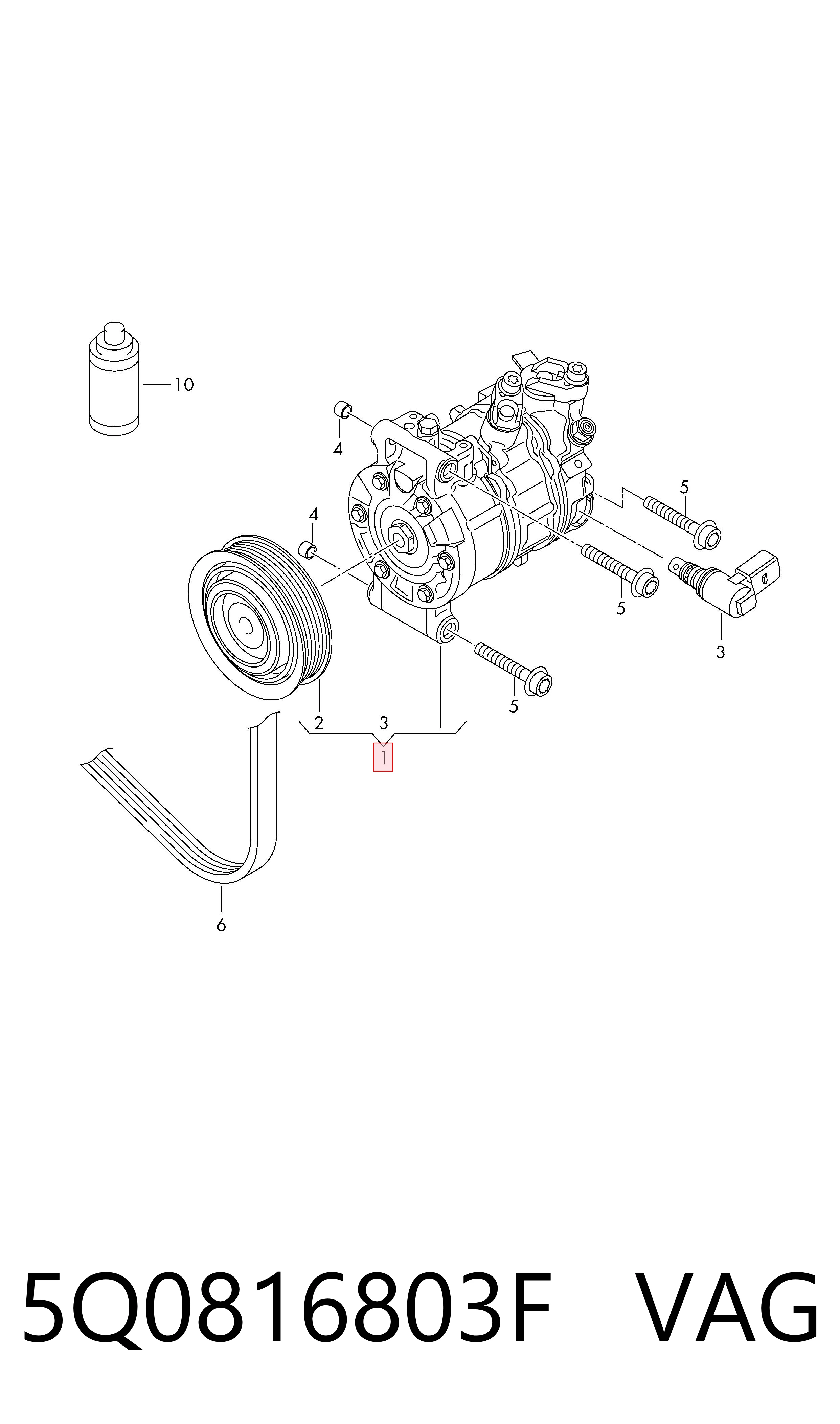 Compressor de aparelho de ar condicionado VAG 5Q0816803F preço, a partir de 121,09 USD