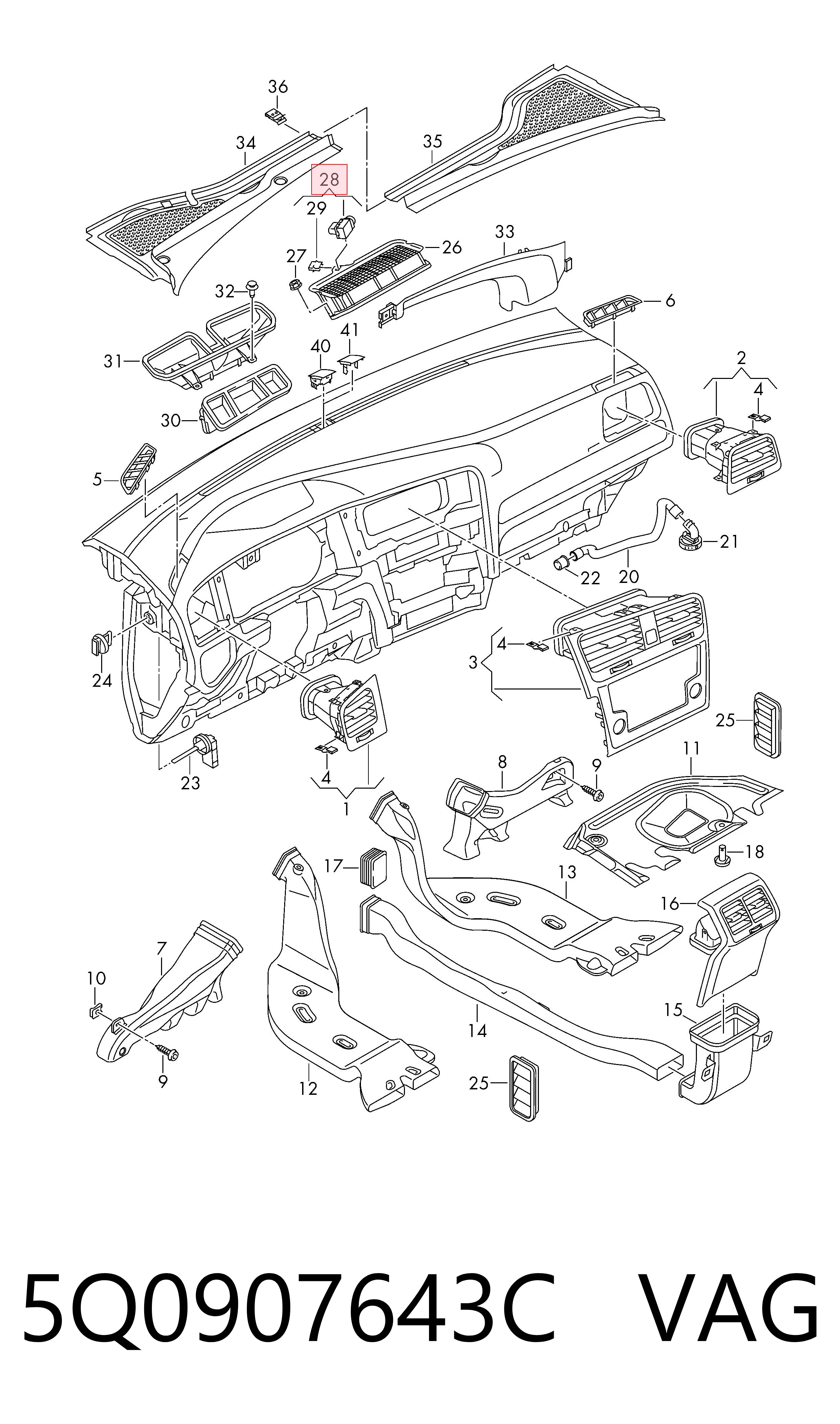 5Q0907643C VAG Sensor de sujidade de ar