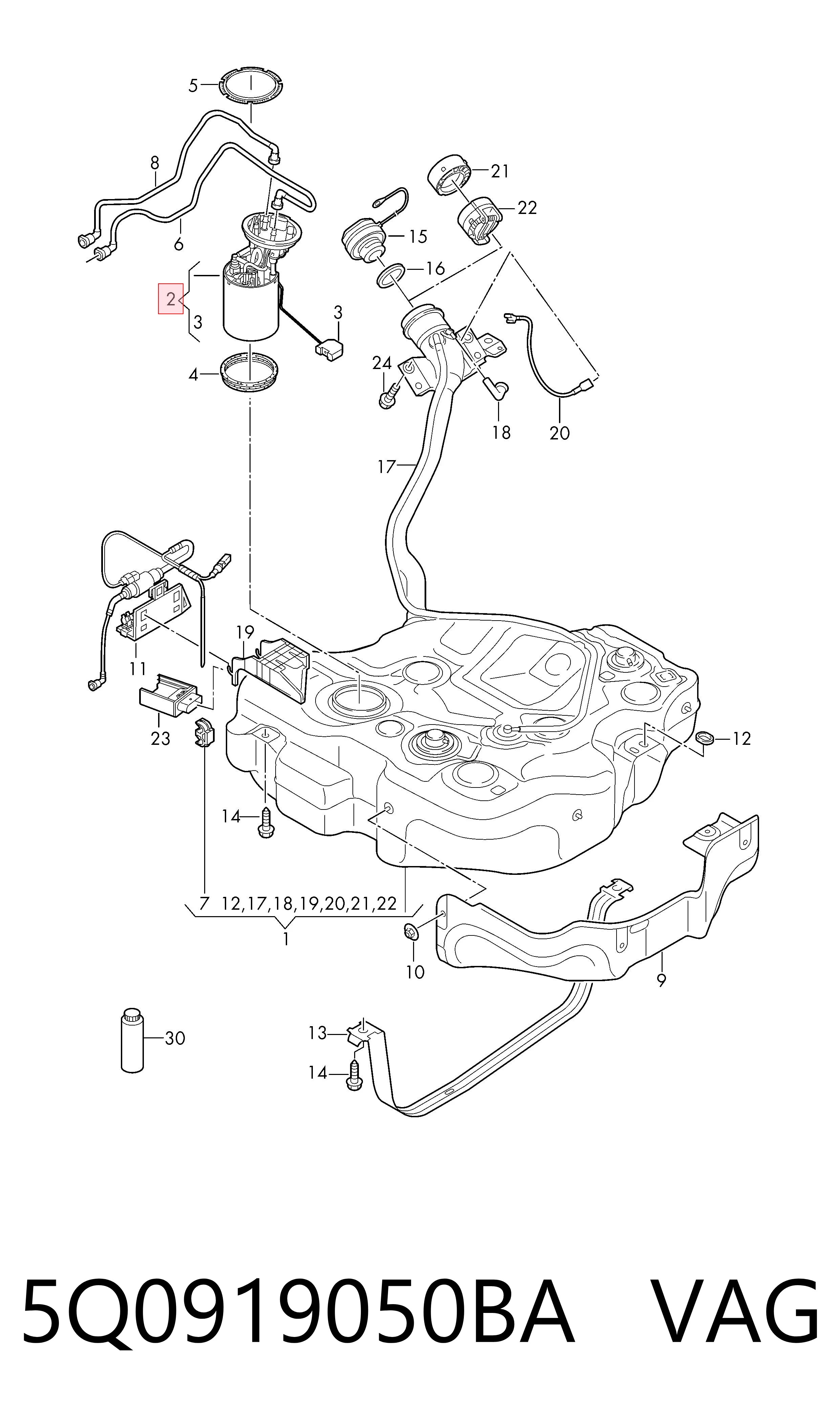 5Q0919050BA VAG