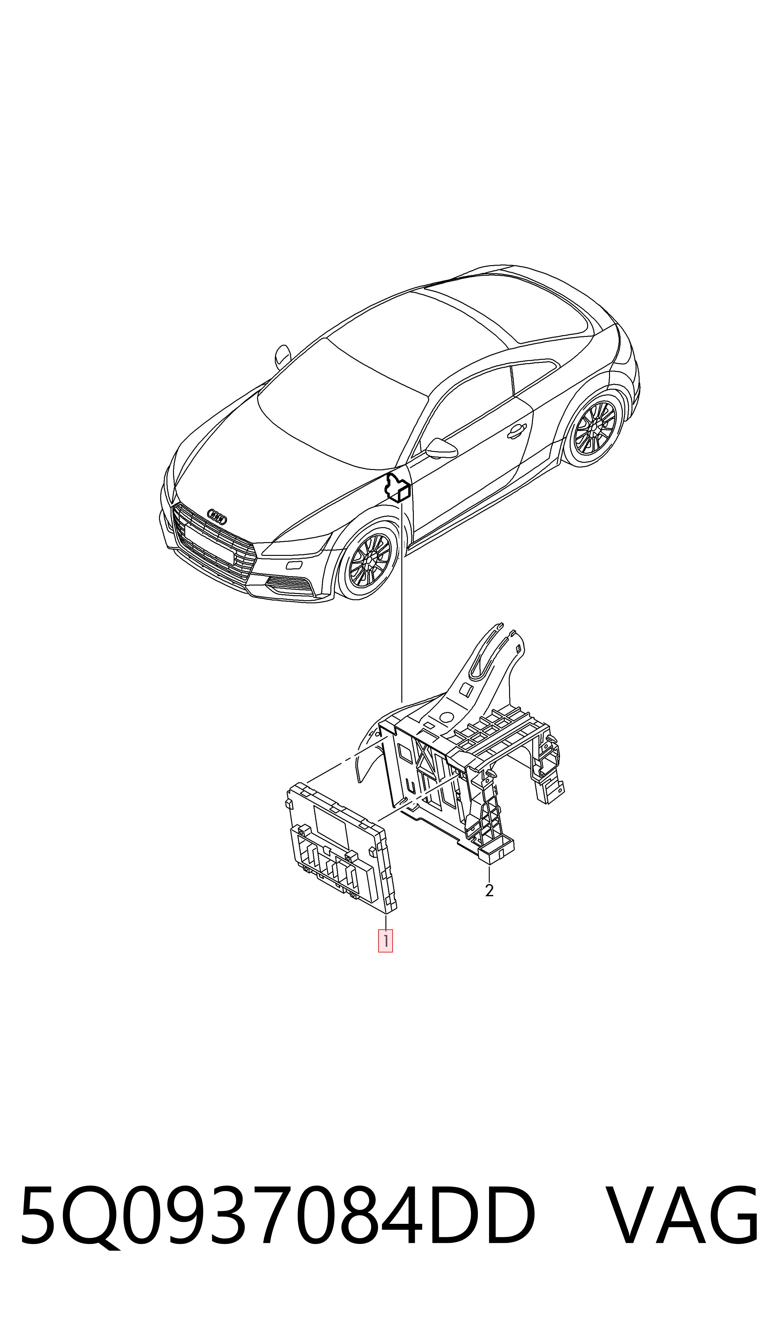 Compre 5Q0937084DD VAG Módulo de direção (Centralina eletrônica) da rede de bordo
