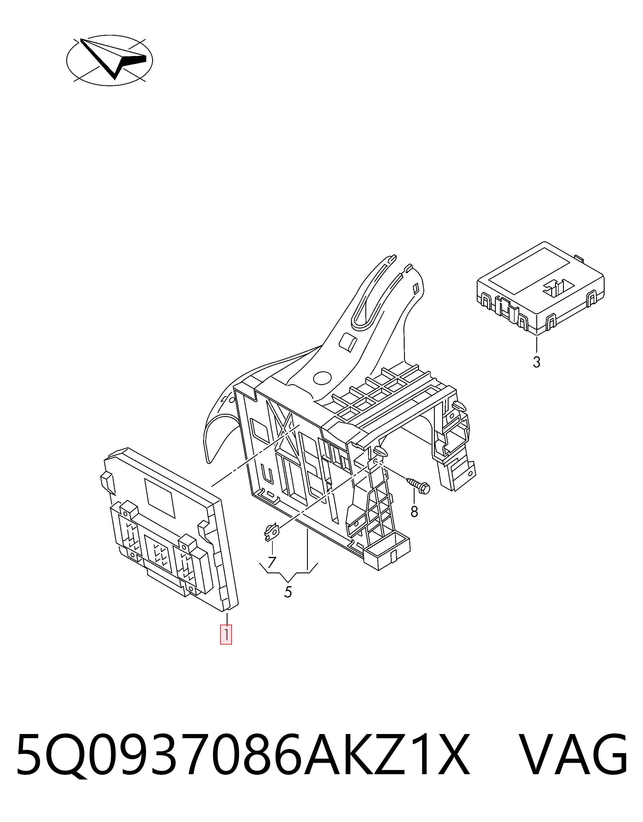  Unidade de conforto Volkswagen Passat B8 sedan (3G2, CB2) (2014 - 2026) B8