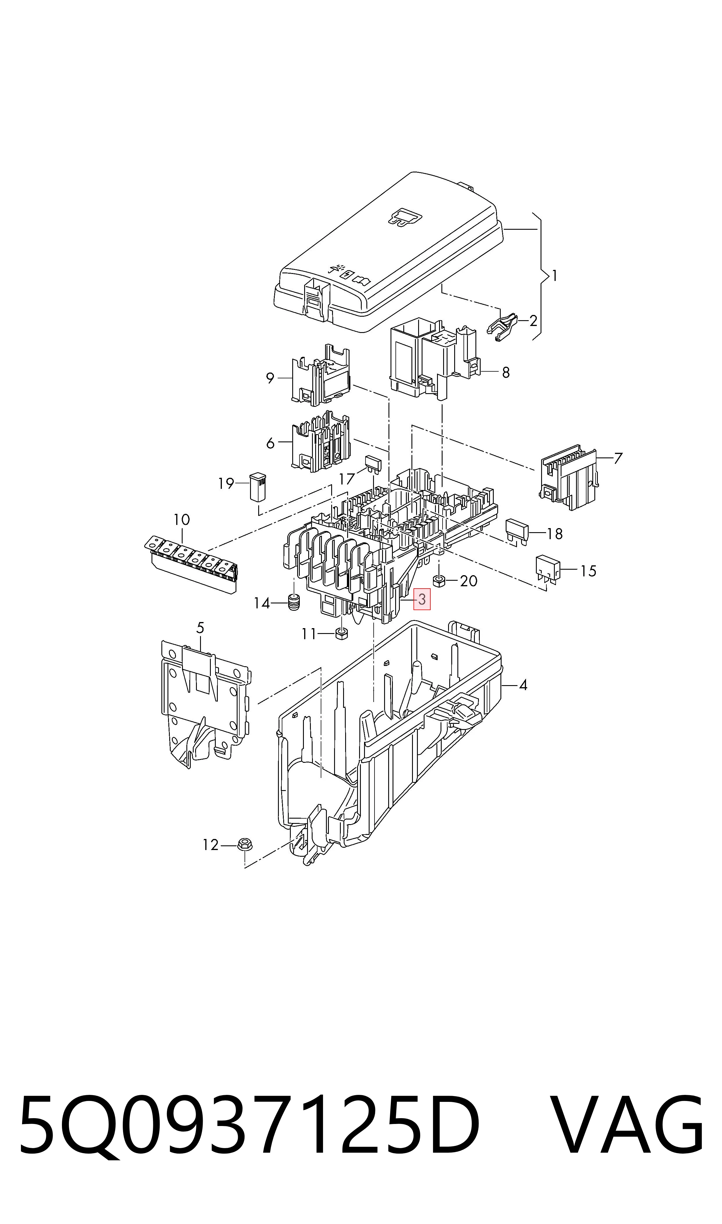 Compre 5Q0937125D VAG Unidade de dispositivos de segurança