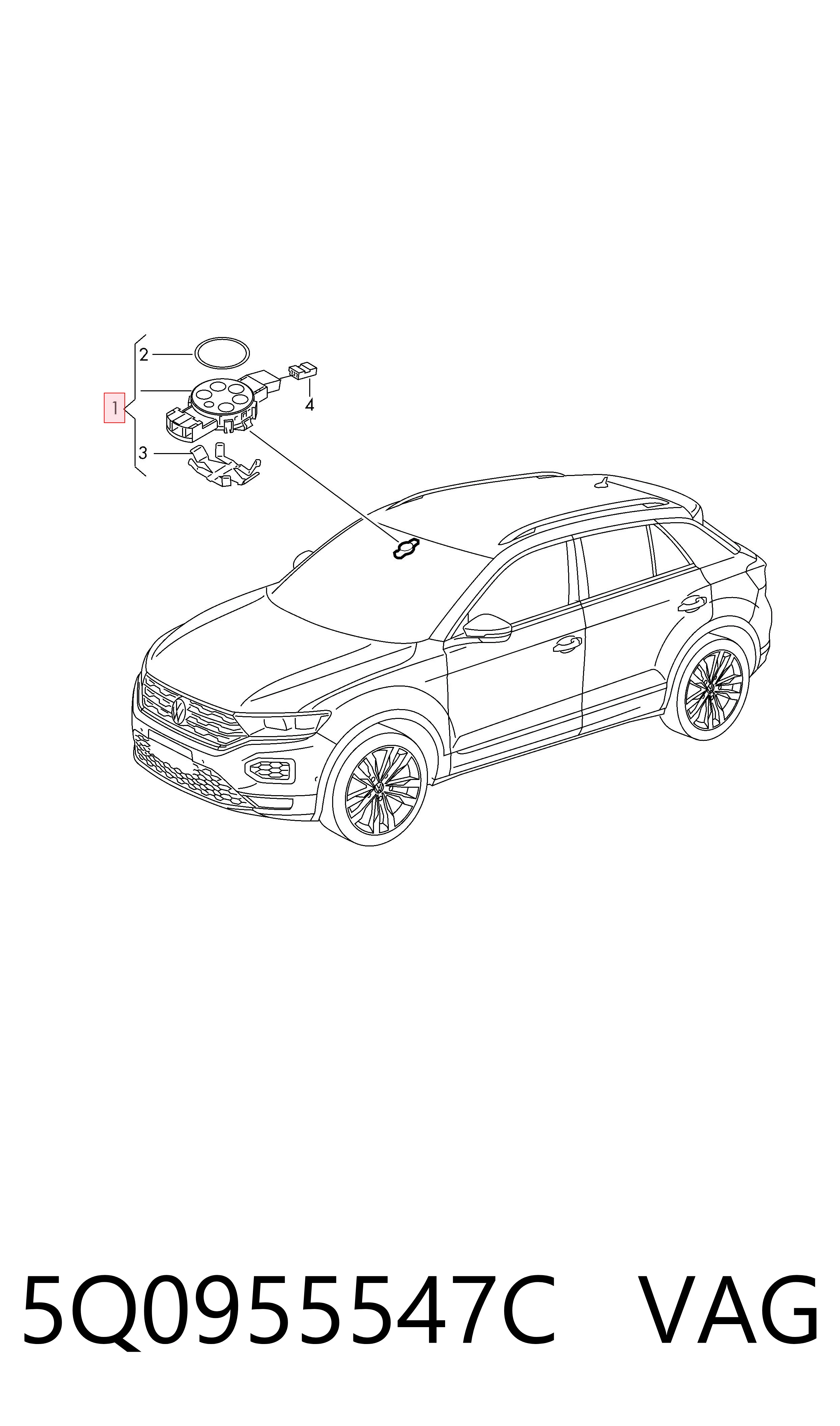 Sensor de chuva para Volkswagen Golf VIII CD1, DA1