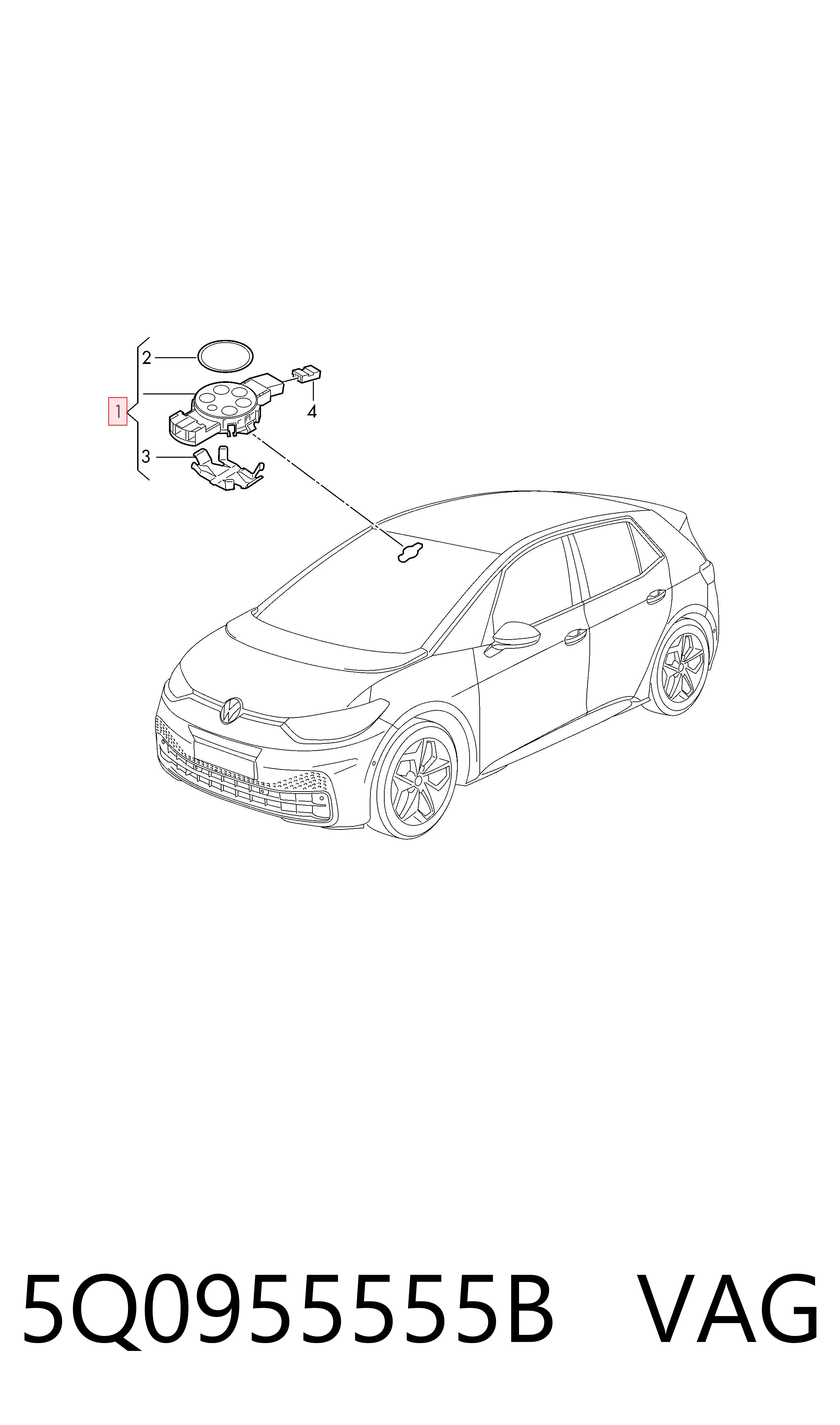 5Q0955555B VAG Sensor de chuva
