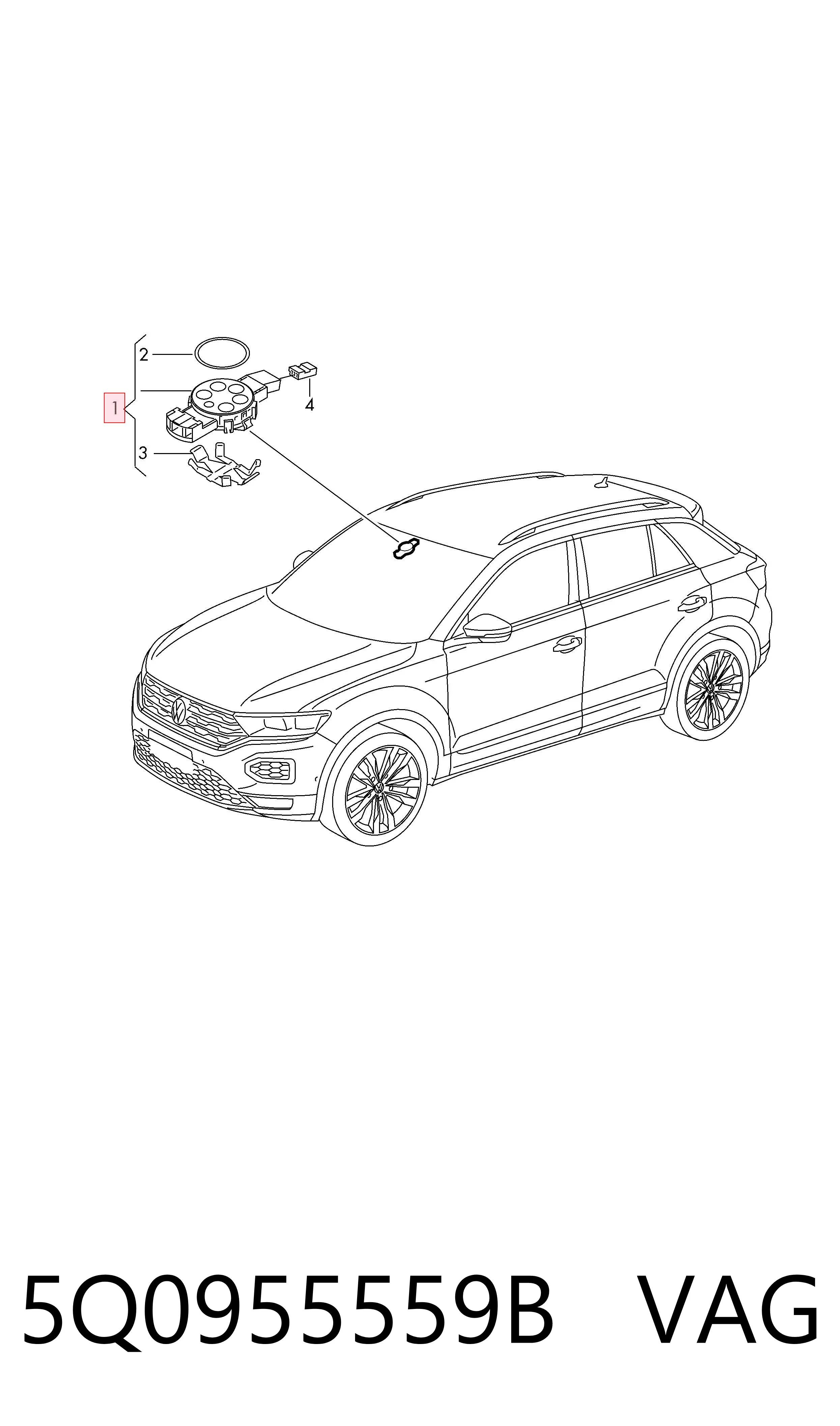 Sensor de chuva para Volkswagen Tiguan Allspace  BW2, BJ2