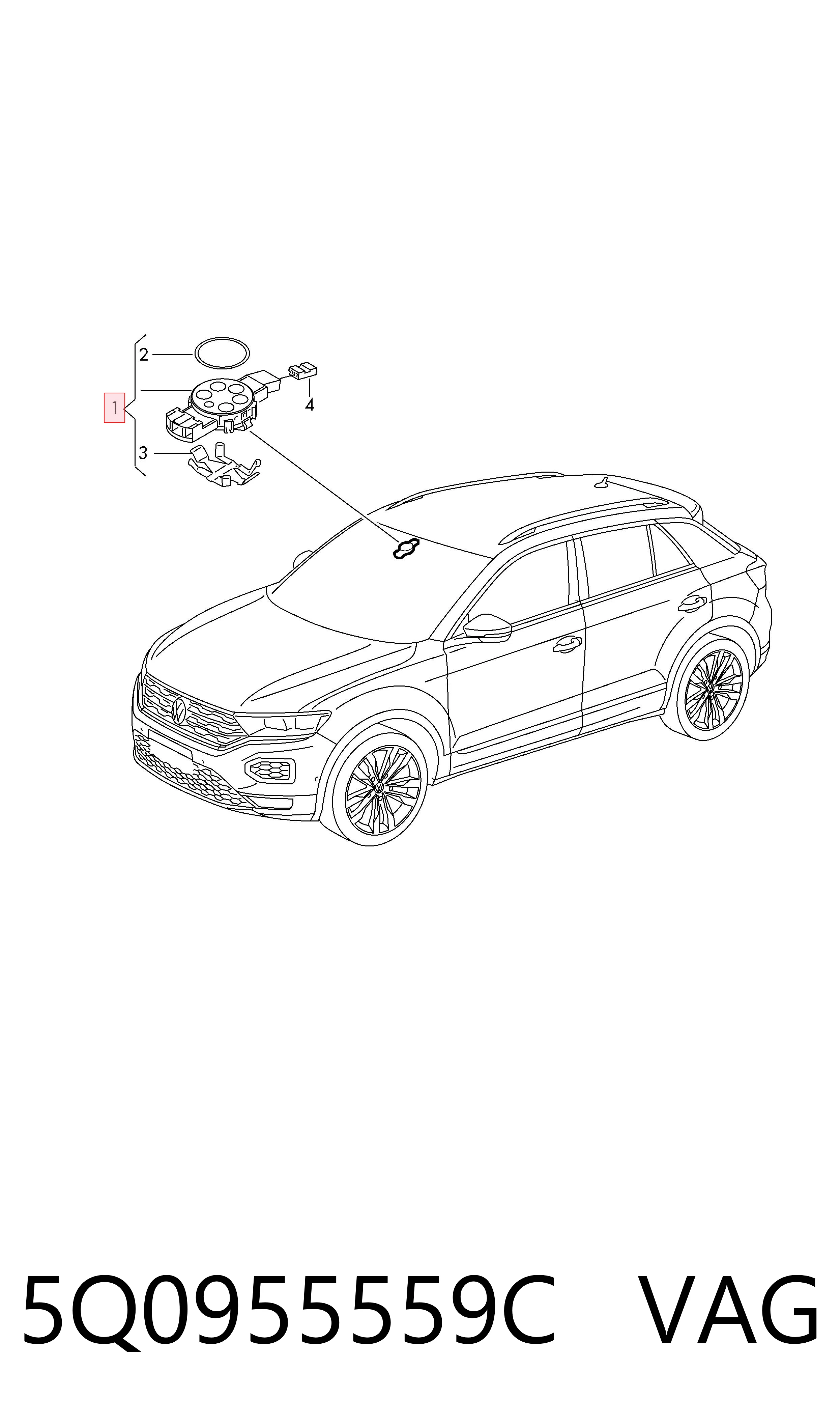  Sensor de chuva Volkswagen Tiguan Allspace  SUV (BW2, BJ2) (2017 - 2026) Allspace 