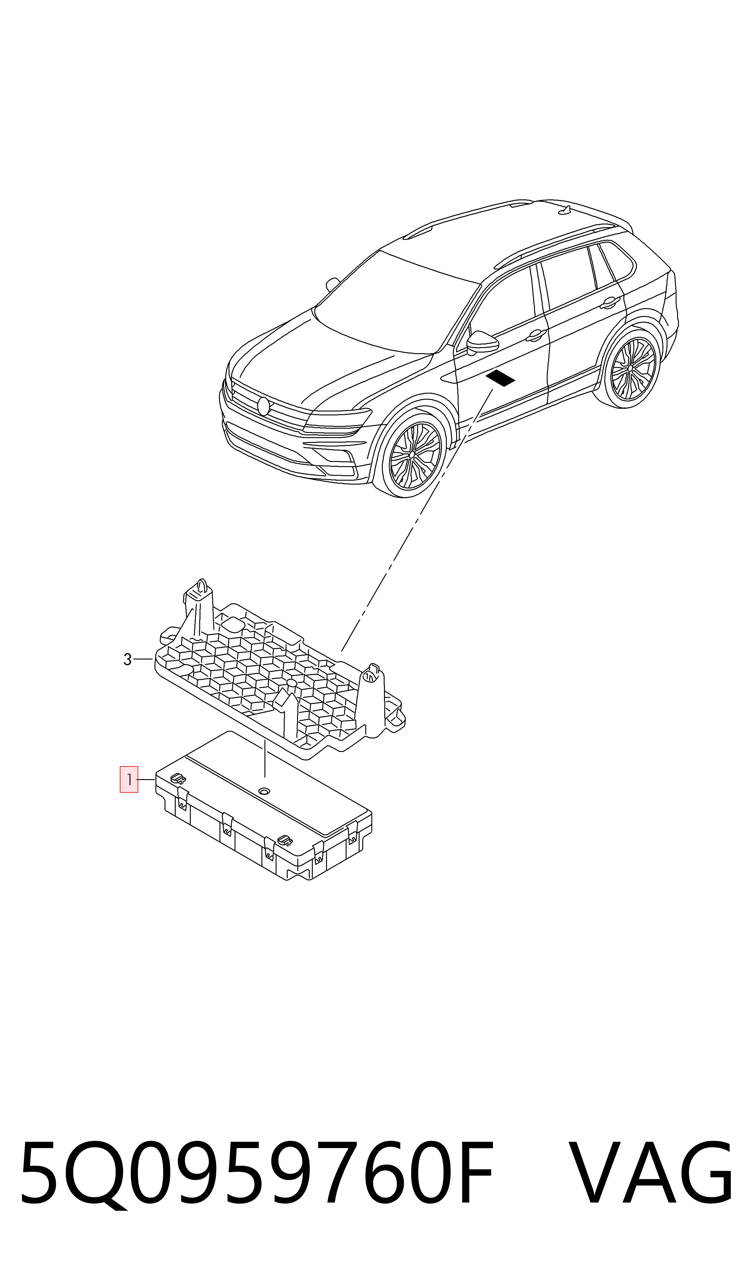 Módulo de controle do assento dianteiro VAG 5Q0959760F preço, a partir de 263,05 USD