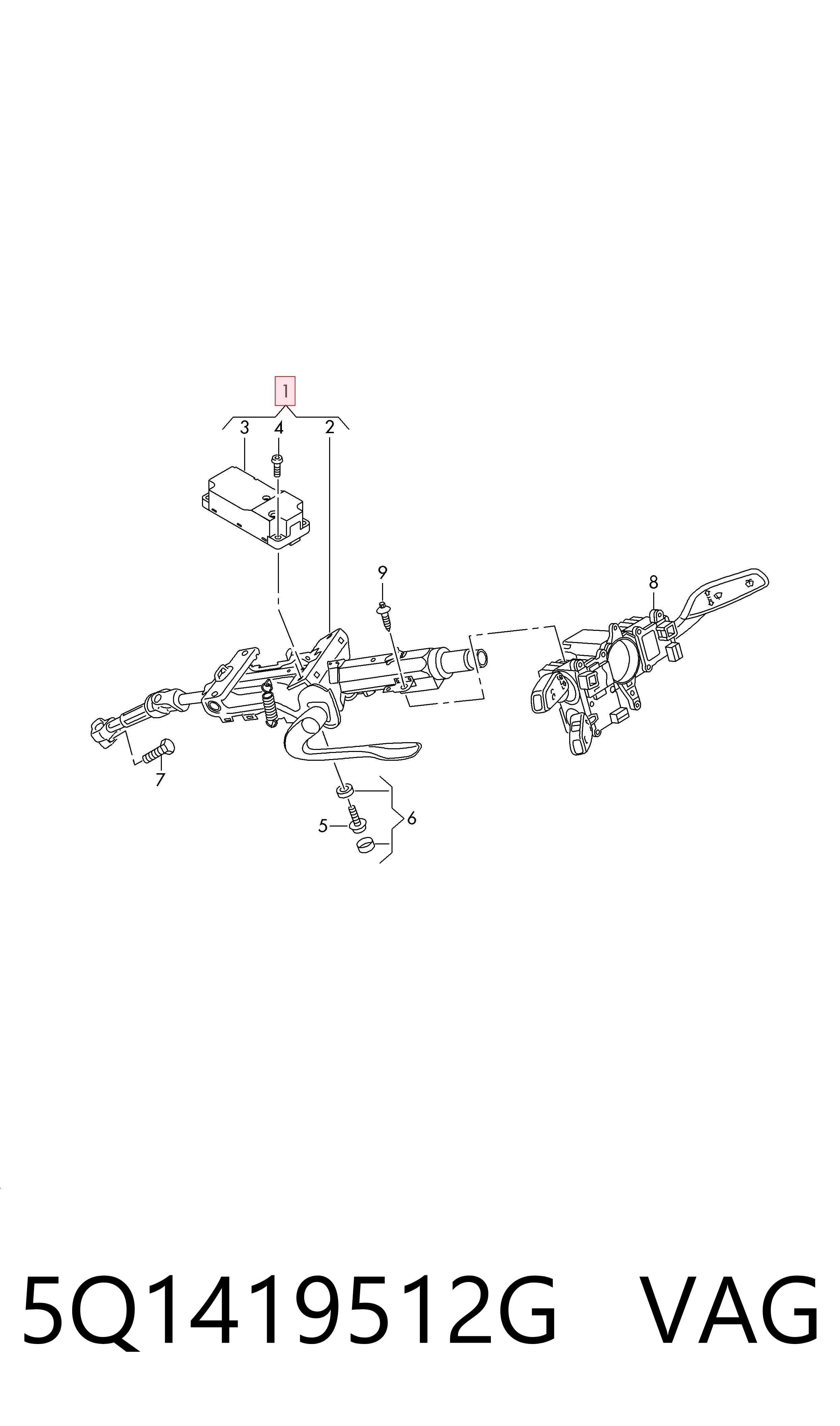 Coluna da direção Audi Q3 preço, a partir de 95,14 USD