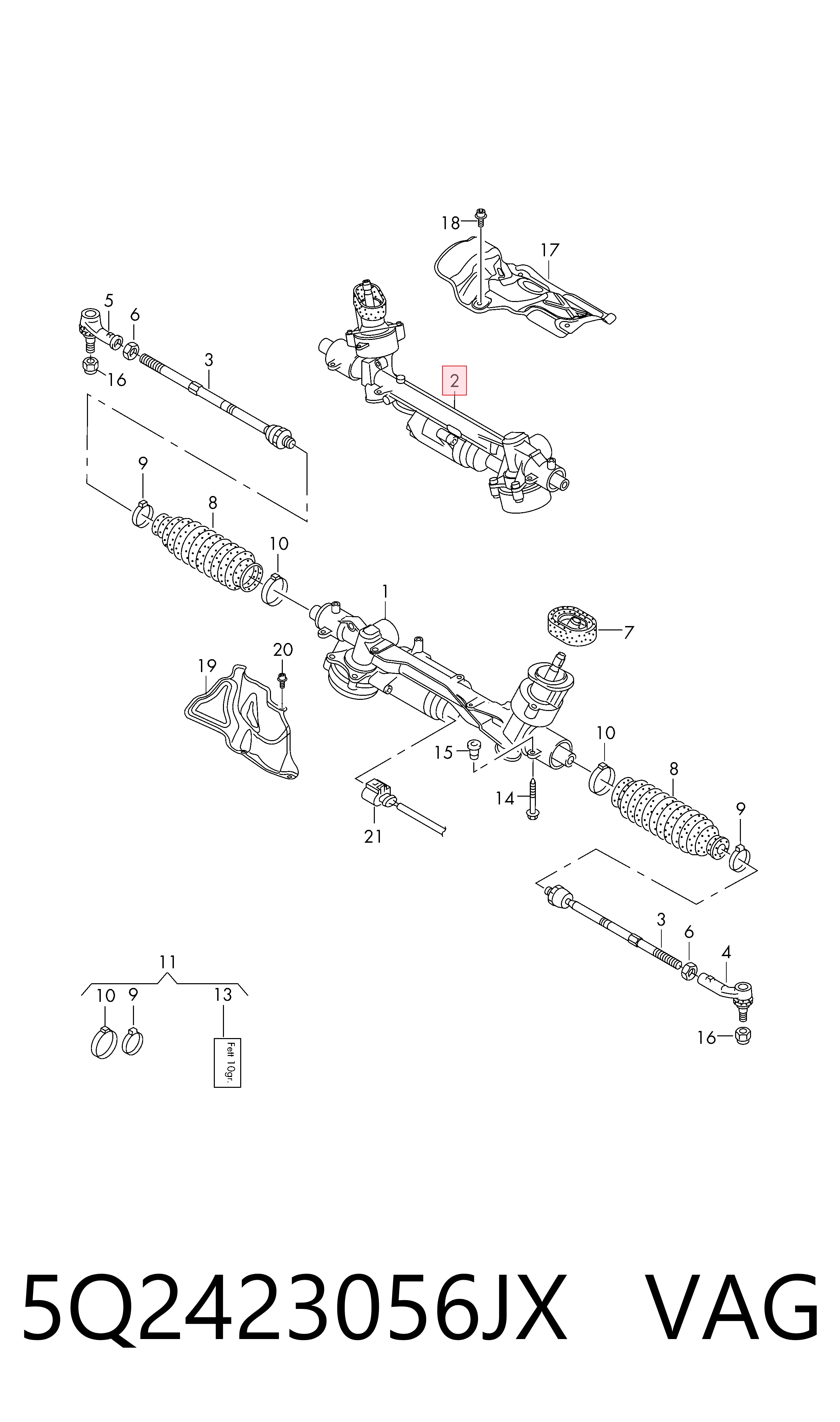 Cremalheira da direção Audi TT preço, a partir de 544,26 USD