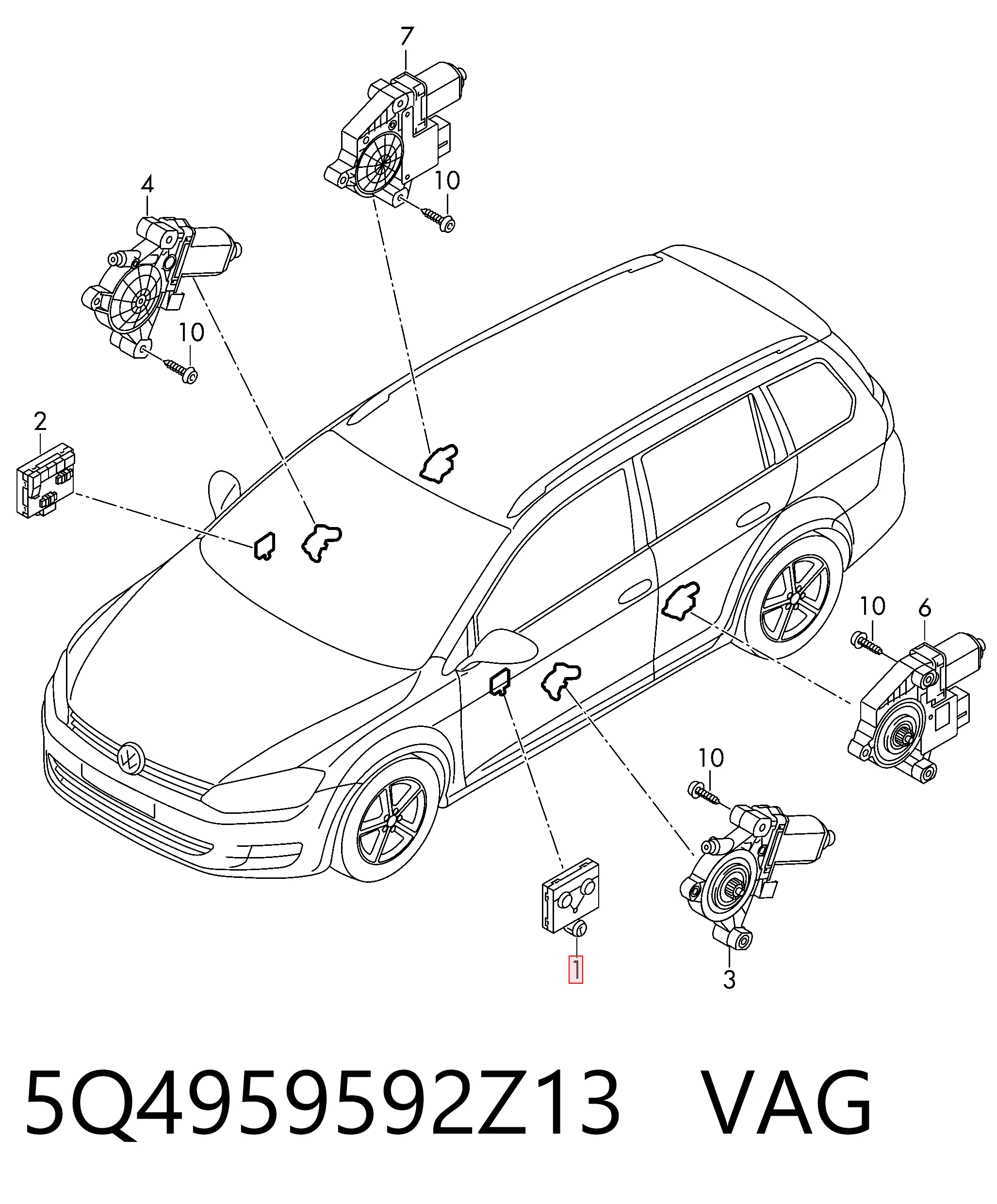  Unidade de conforto Skoda Octavia III A7 carrinha (5E5, 5E6) (2012 - 2020) III A7