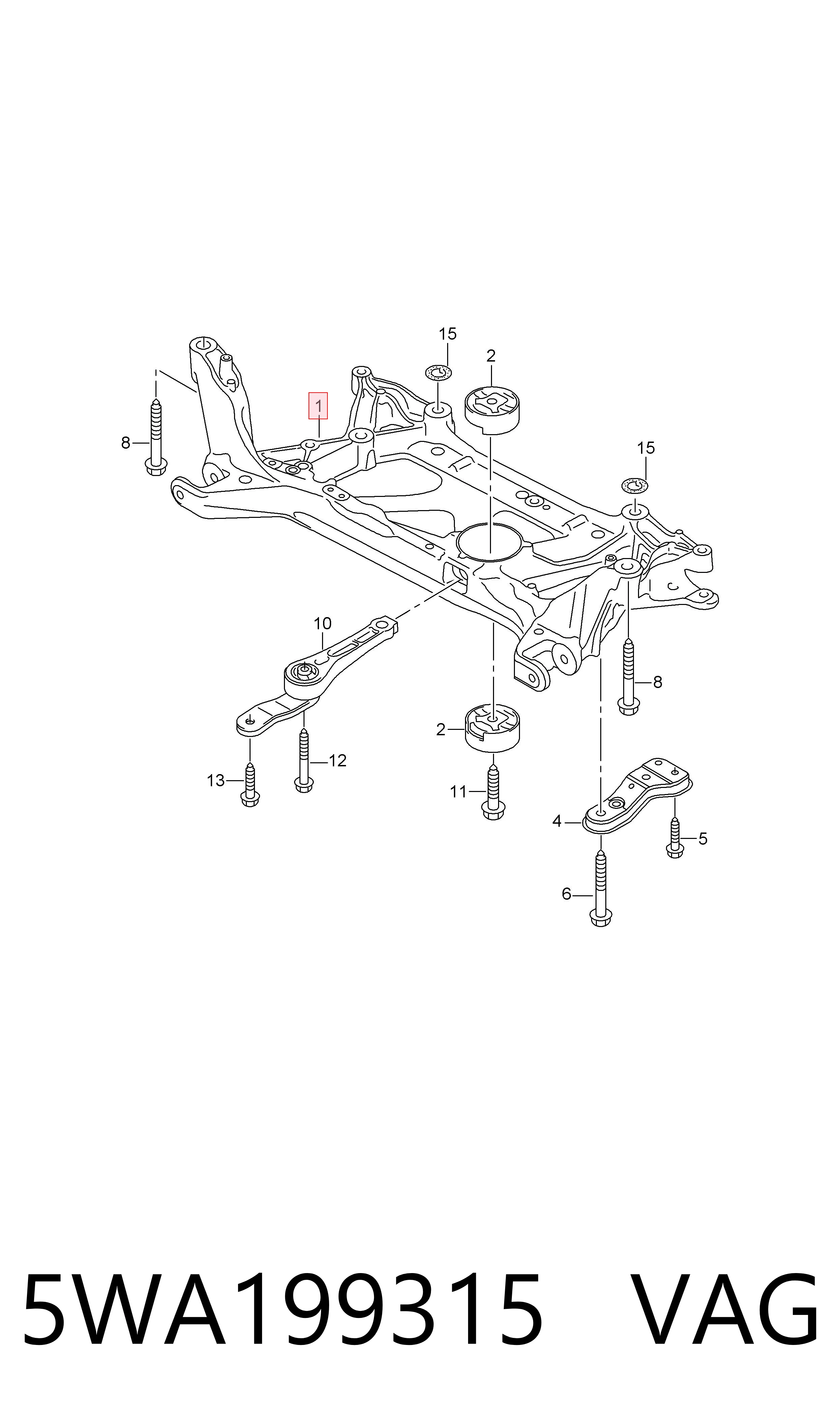 Viga de suspensão dianteira (plataforma veicular) Seat ATECA  KH7, KHP