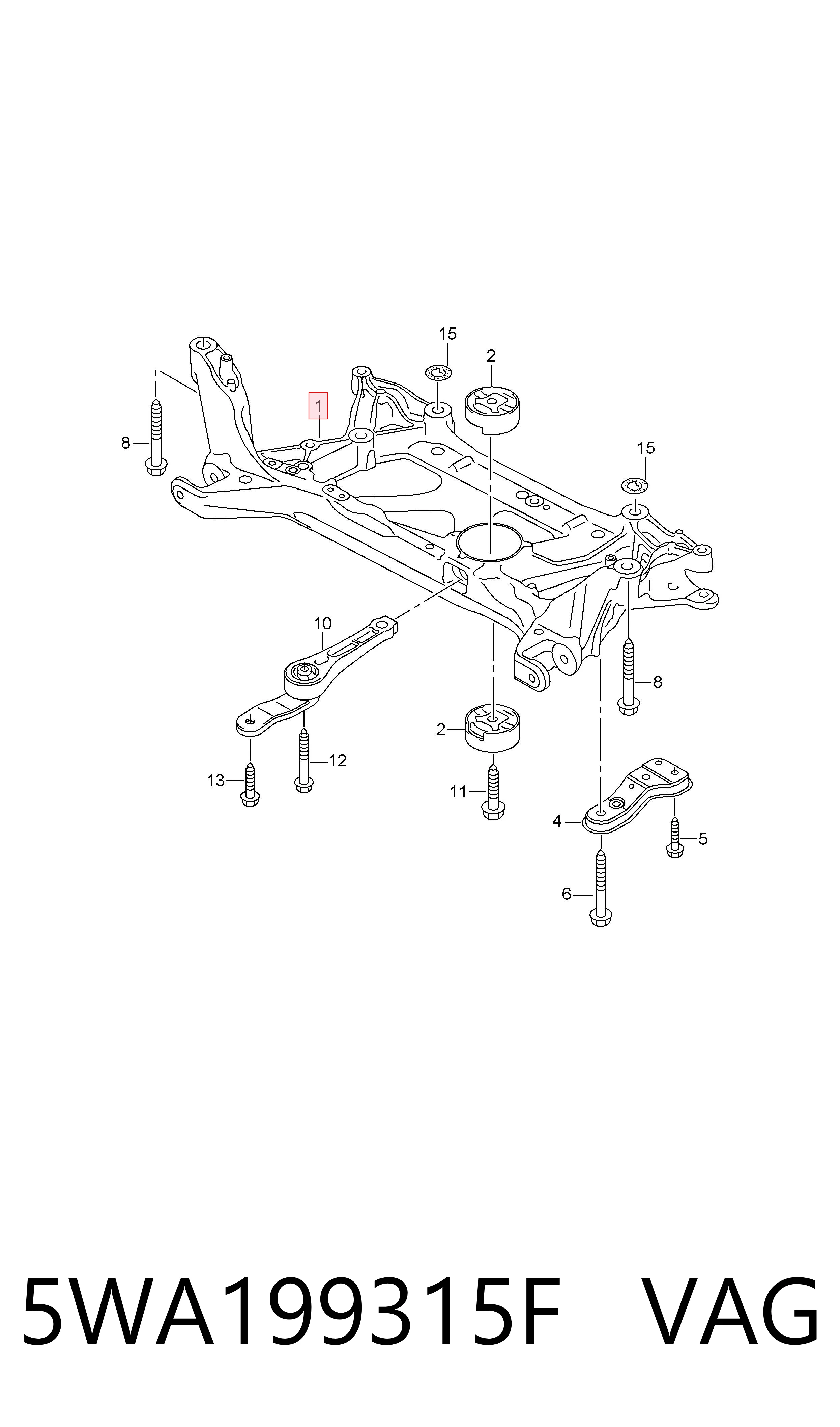 Viga de suspensão dianteira (plataforma veicular) Seat ATECA  KH7, KHP ao melhor preço