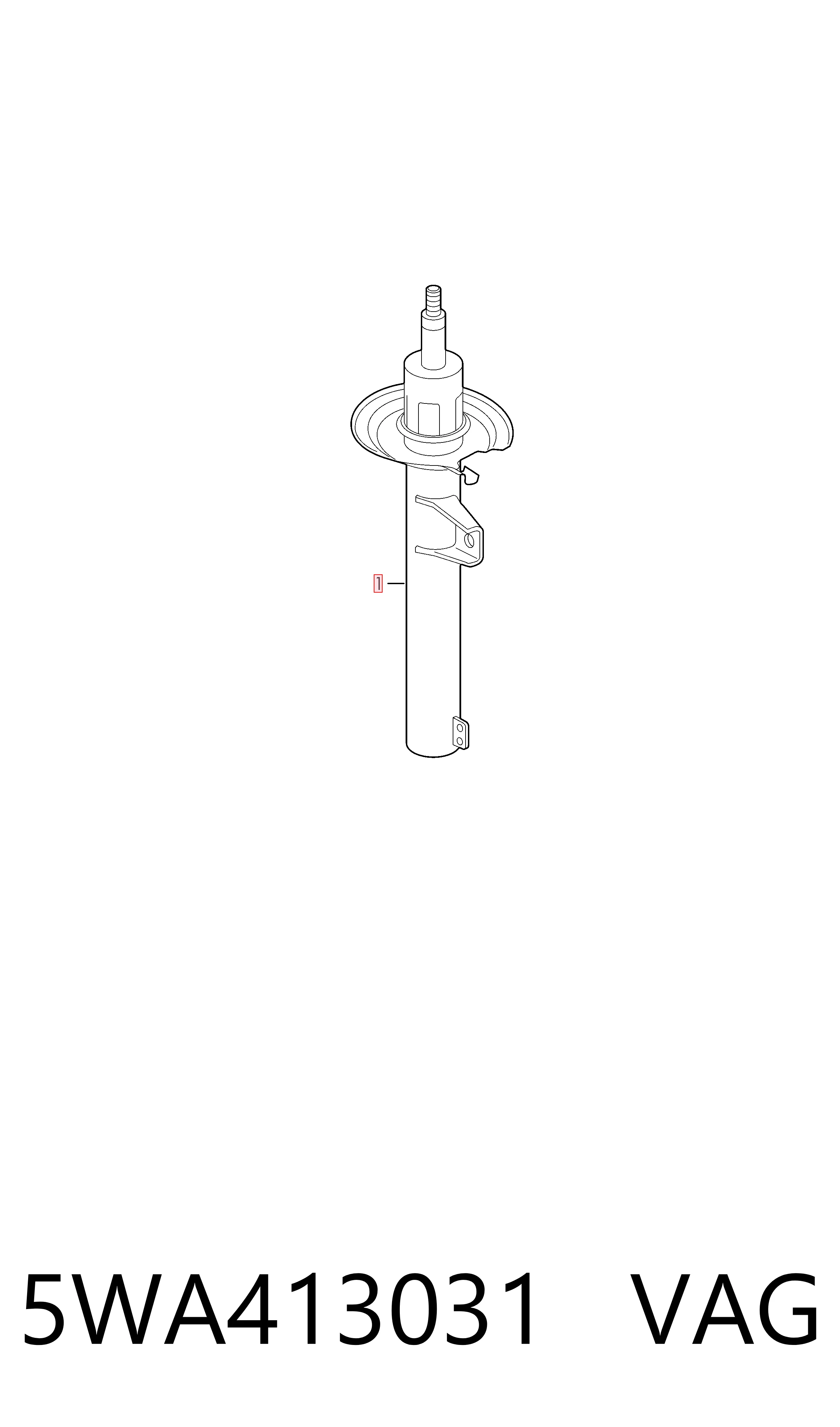 Amortecedor dianteiro VAG 5WA413031 preço, a partir de 71,23 USD