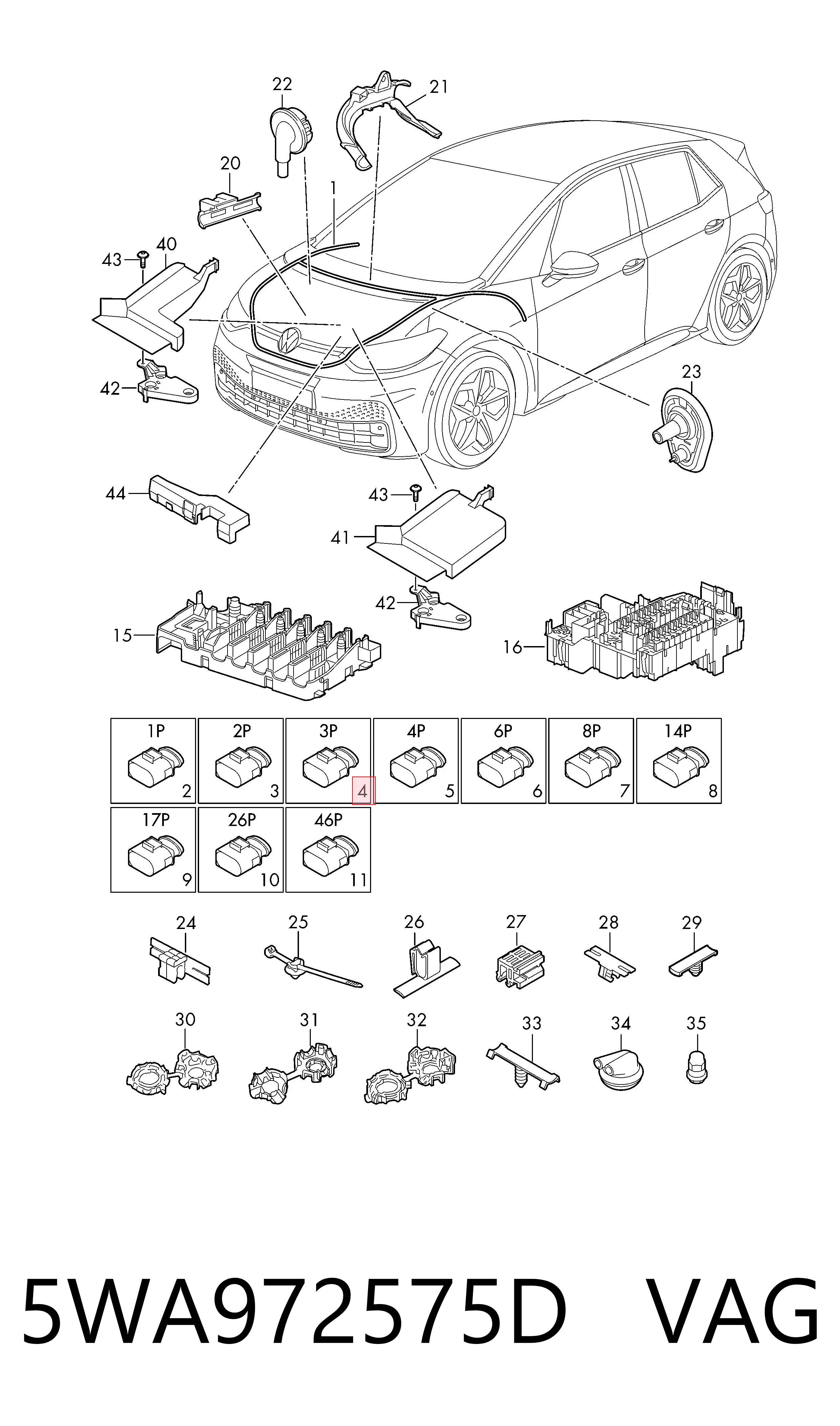  VAG 5WA972575D preço, a partir de 16,31 USD
