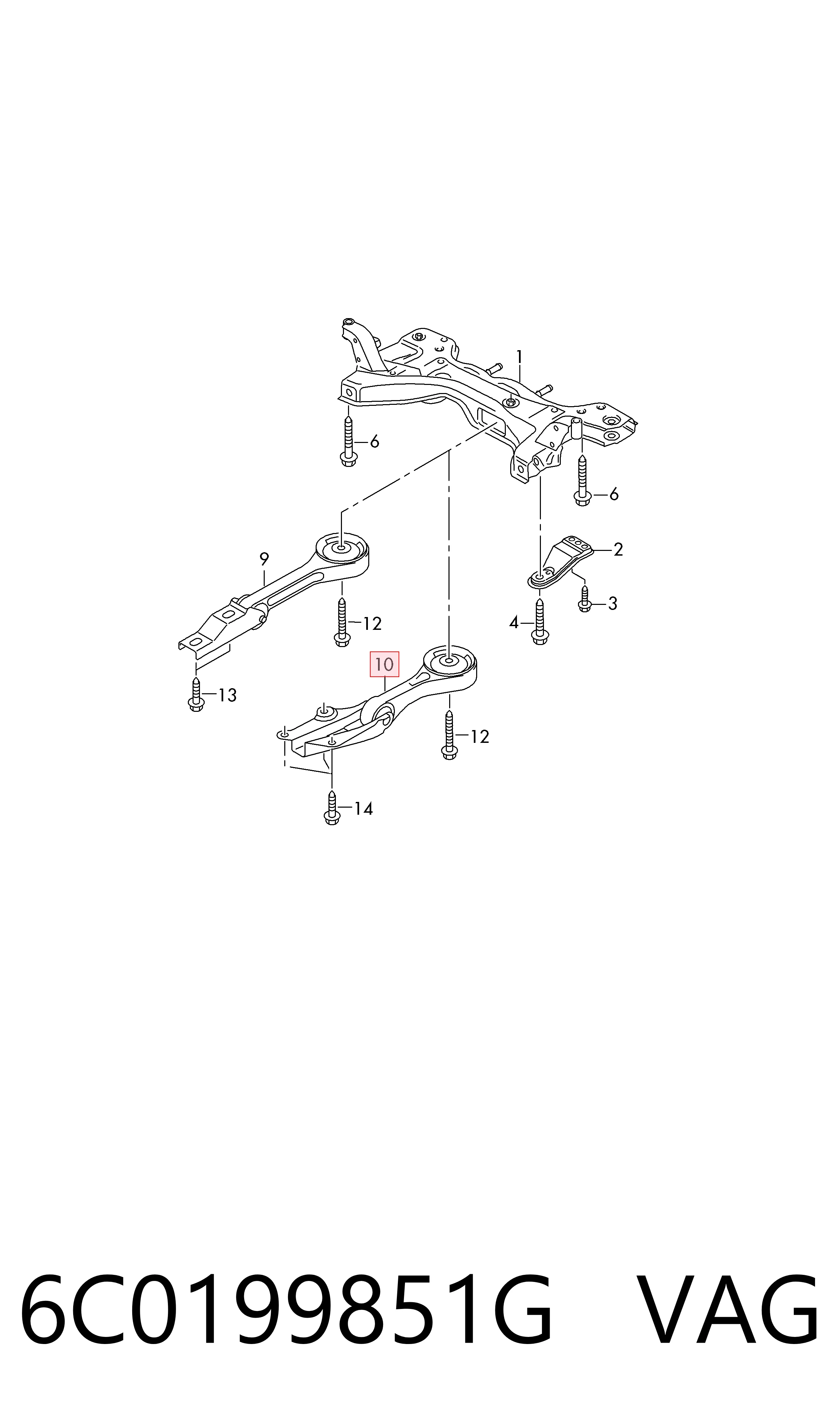 Coxim de transmissão (suporte da caixa de mudança) para Seat Ibiza 6J8, 6P8
