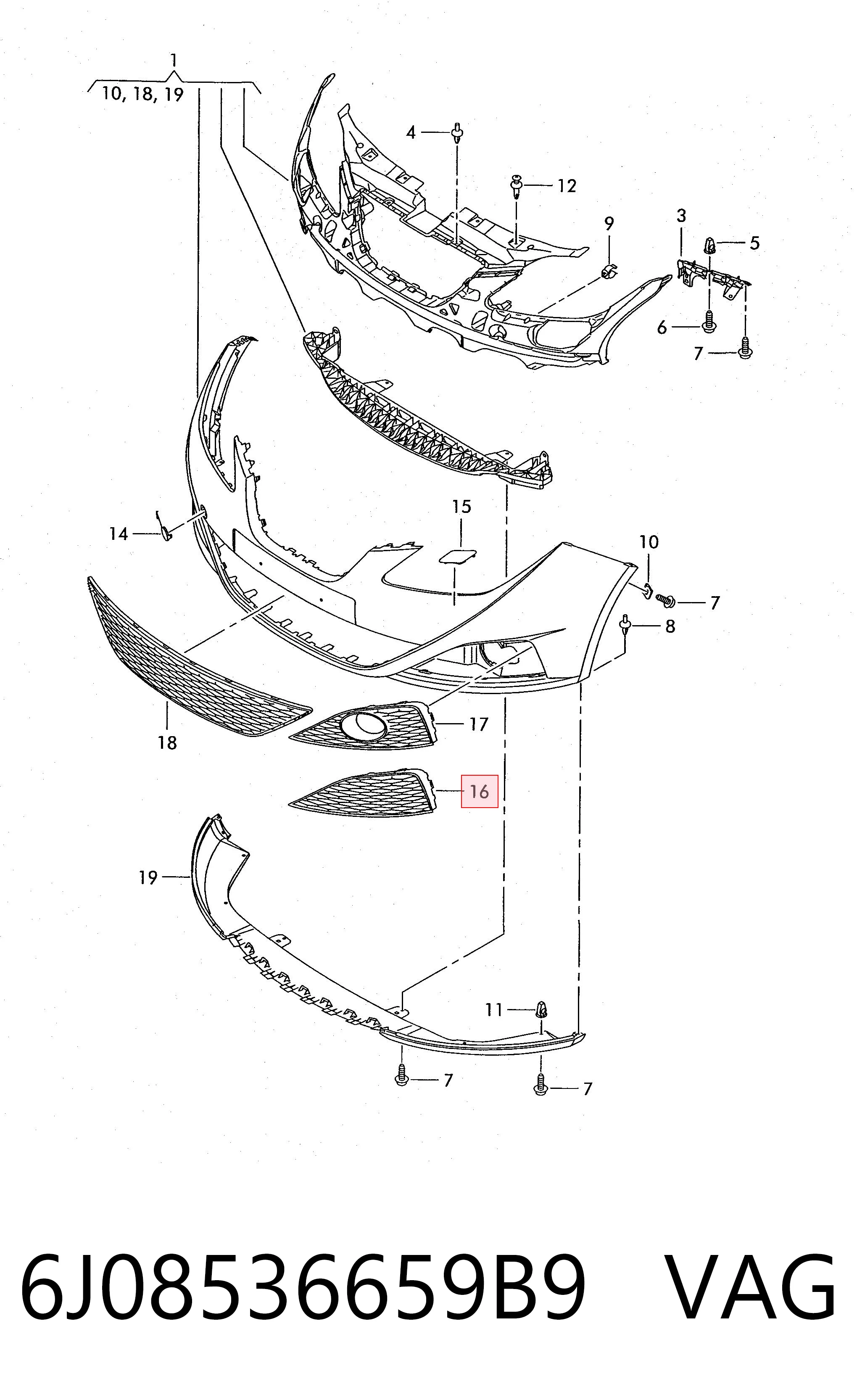 6J08536659B9 VAG