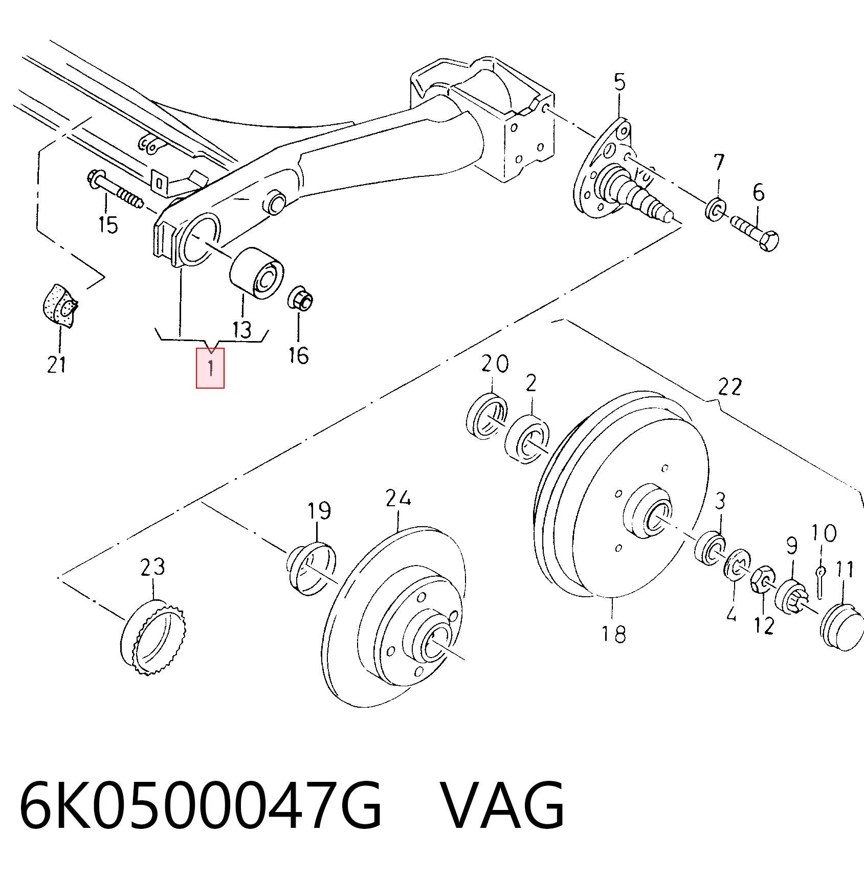 Viga de suspensão traseira (plataforma veicular) Seat Ibiza II 6K1 ao melhor preço