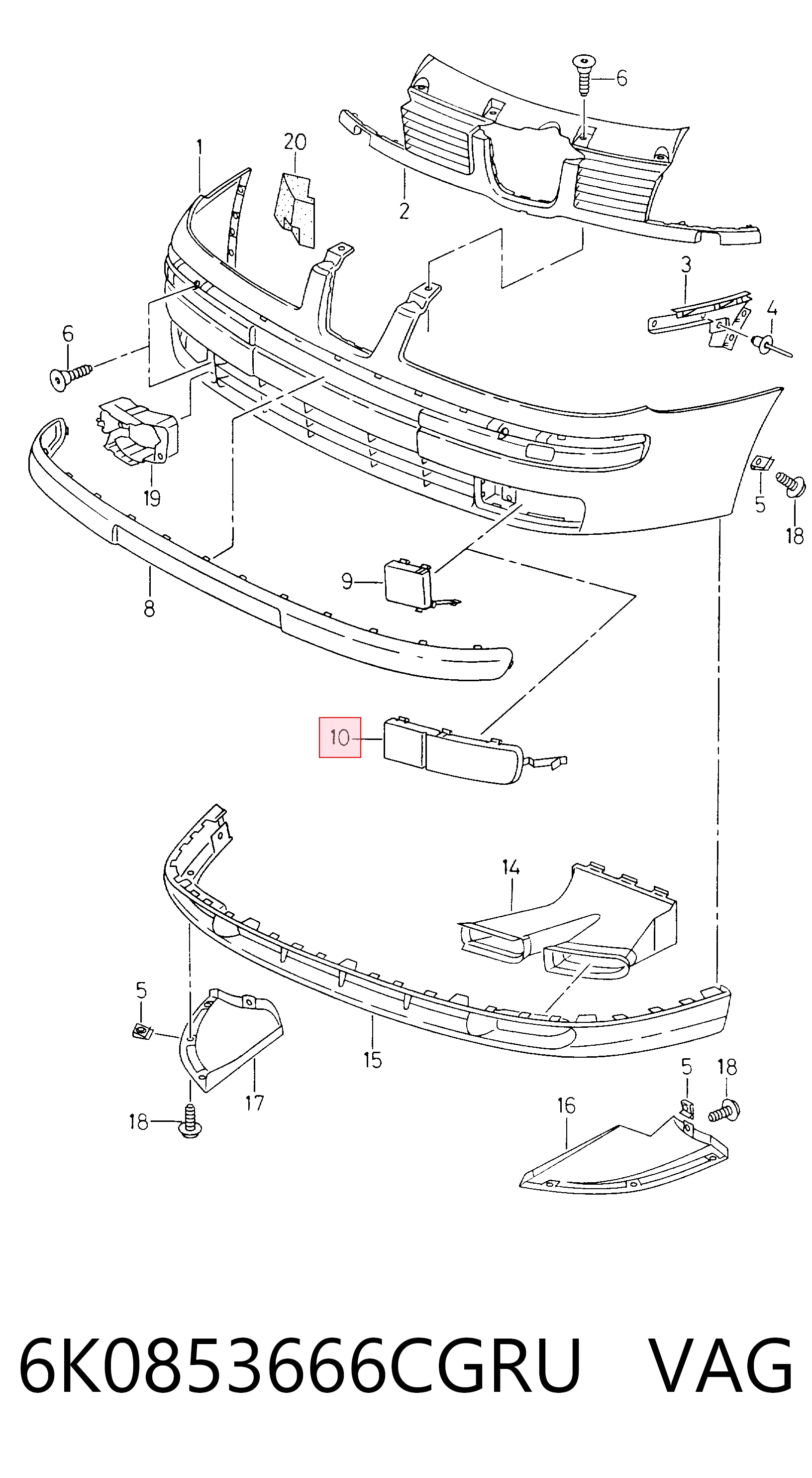 6K0853666CGRU VAG