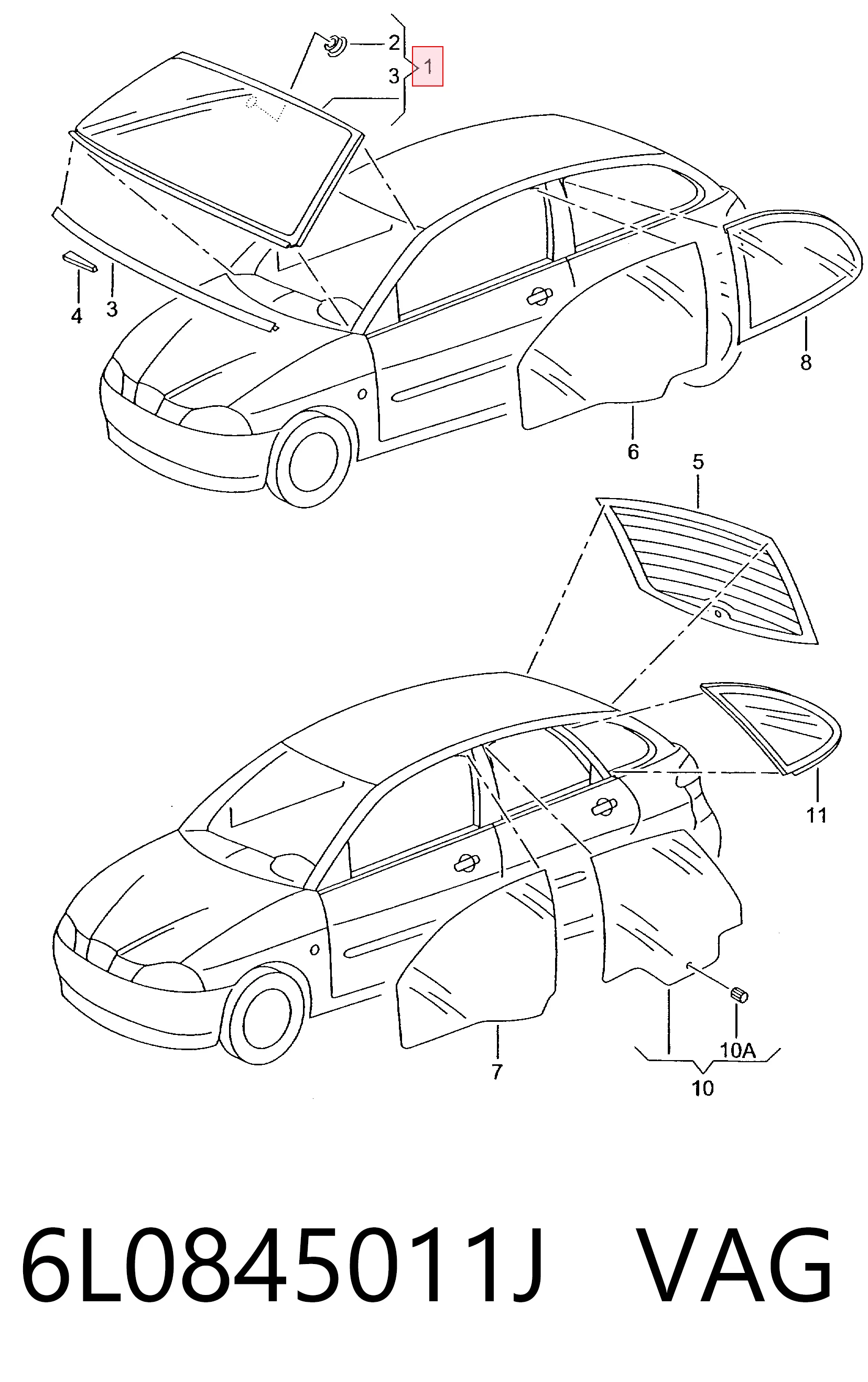 Pára-brisas Seat Ibiza III 6L1 ao melhor preço