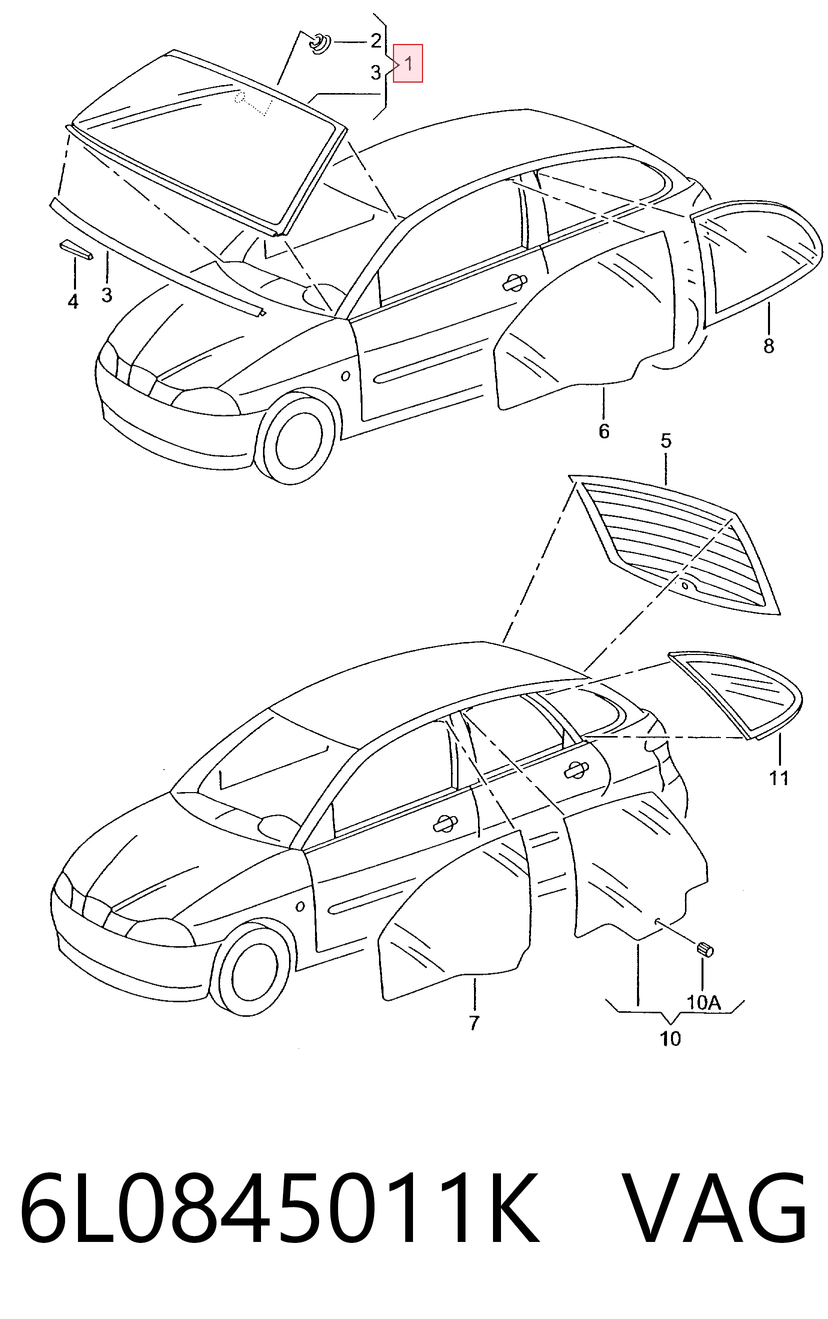 Pára-brisas para Seat Ibiza III 6L1