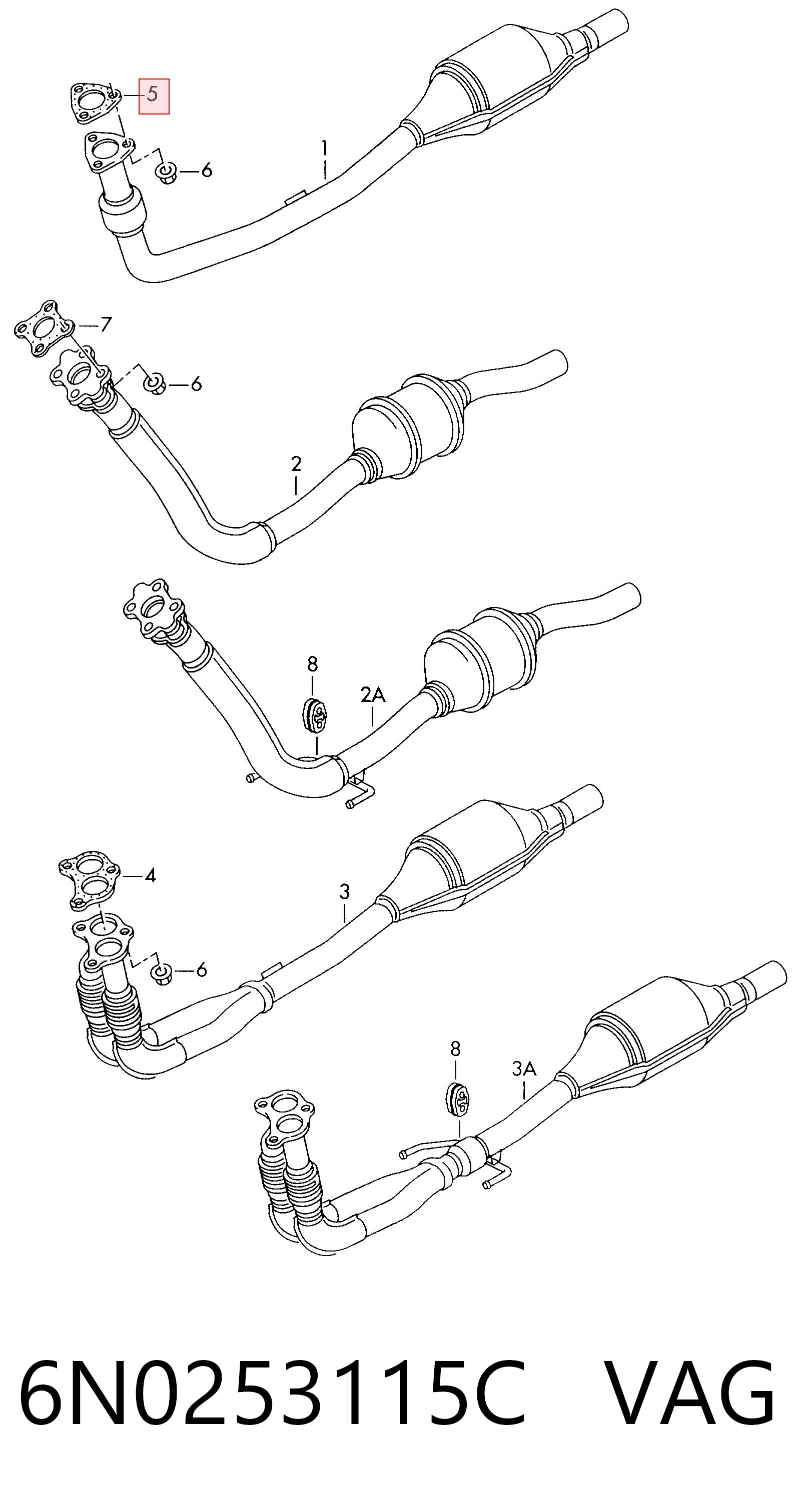 Vedante de tubo de admissão do silenciador para Volkswagen LT 2DB, 2DE, 2DK