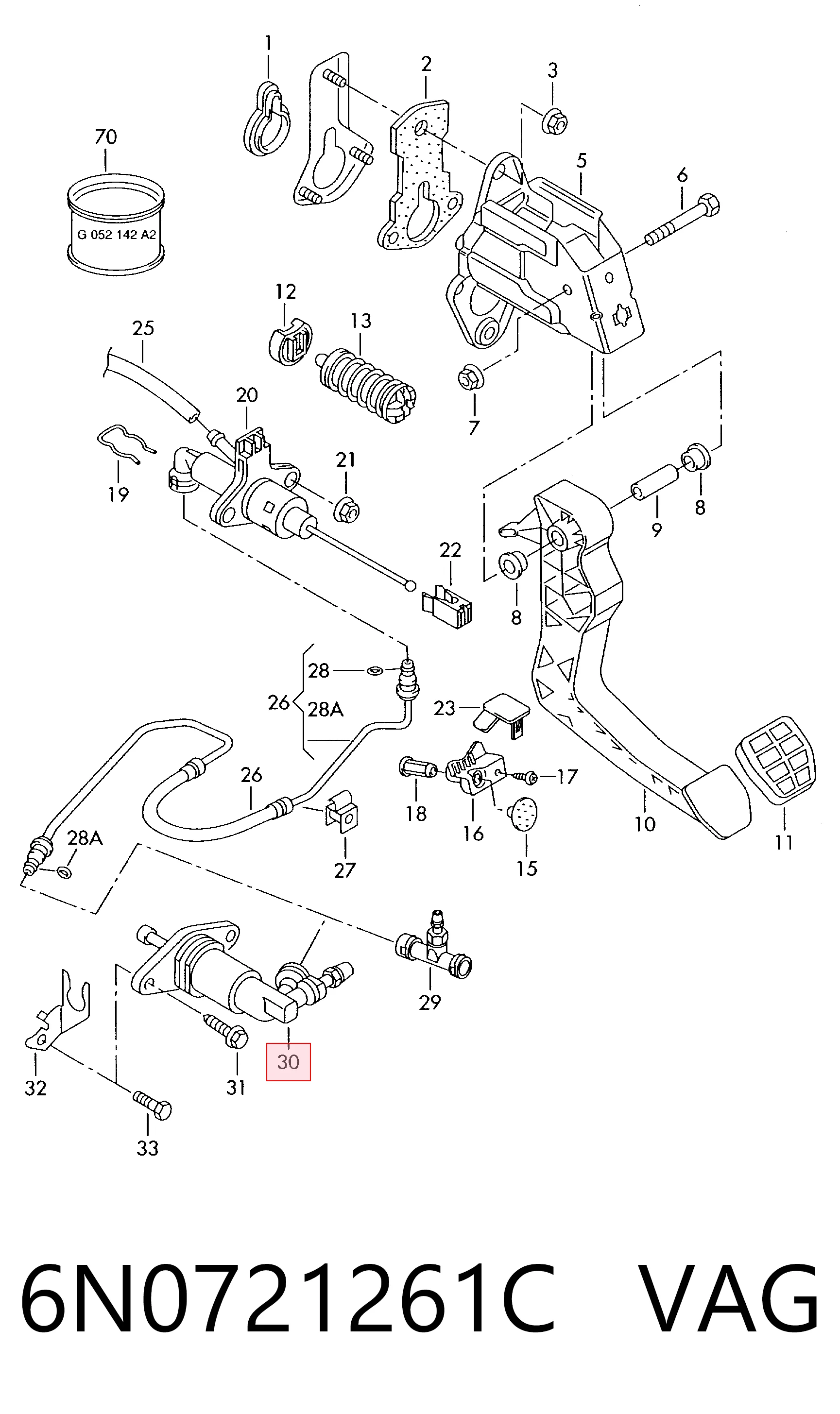 Cilindro de trabalho de embraiagem Volkswagen Polo IV 9A4