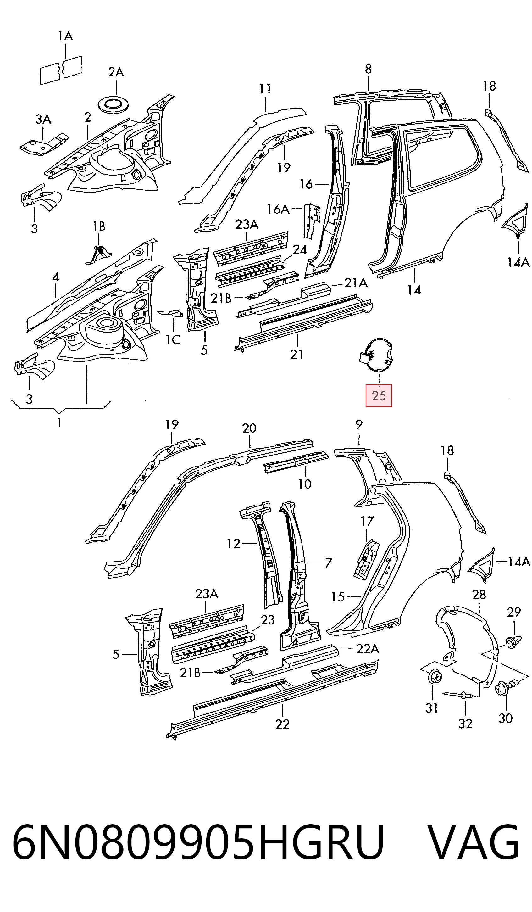 Alcapão do tanque de combustível para Volkswagen Polo III 6N2