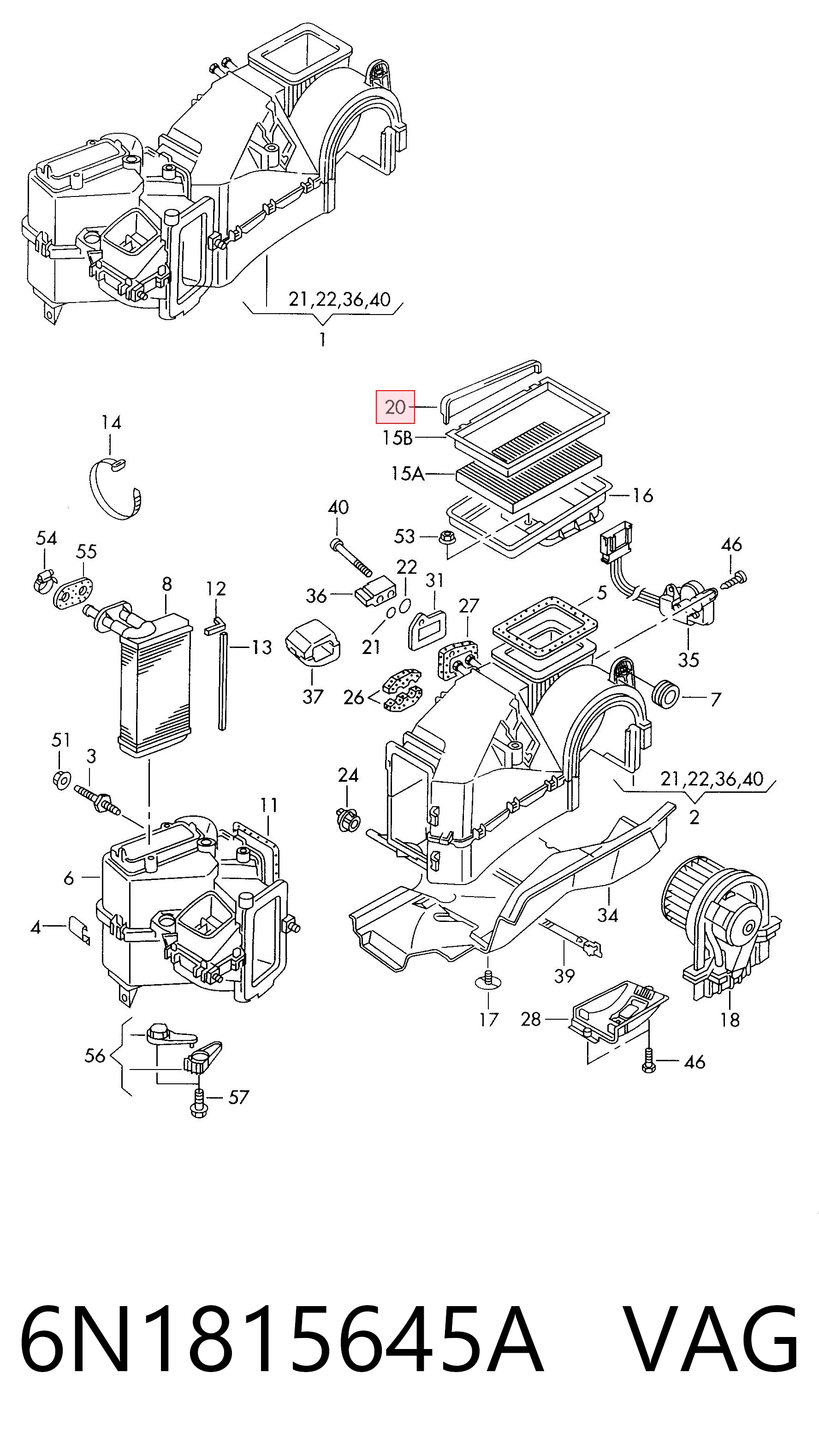  VAG 6N1815645A preço, a partir de 18,54 USD