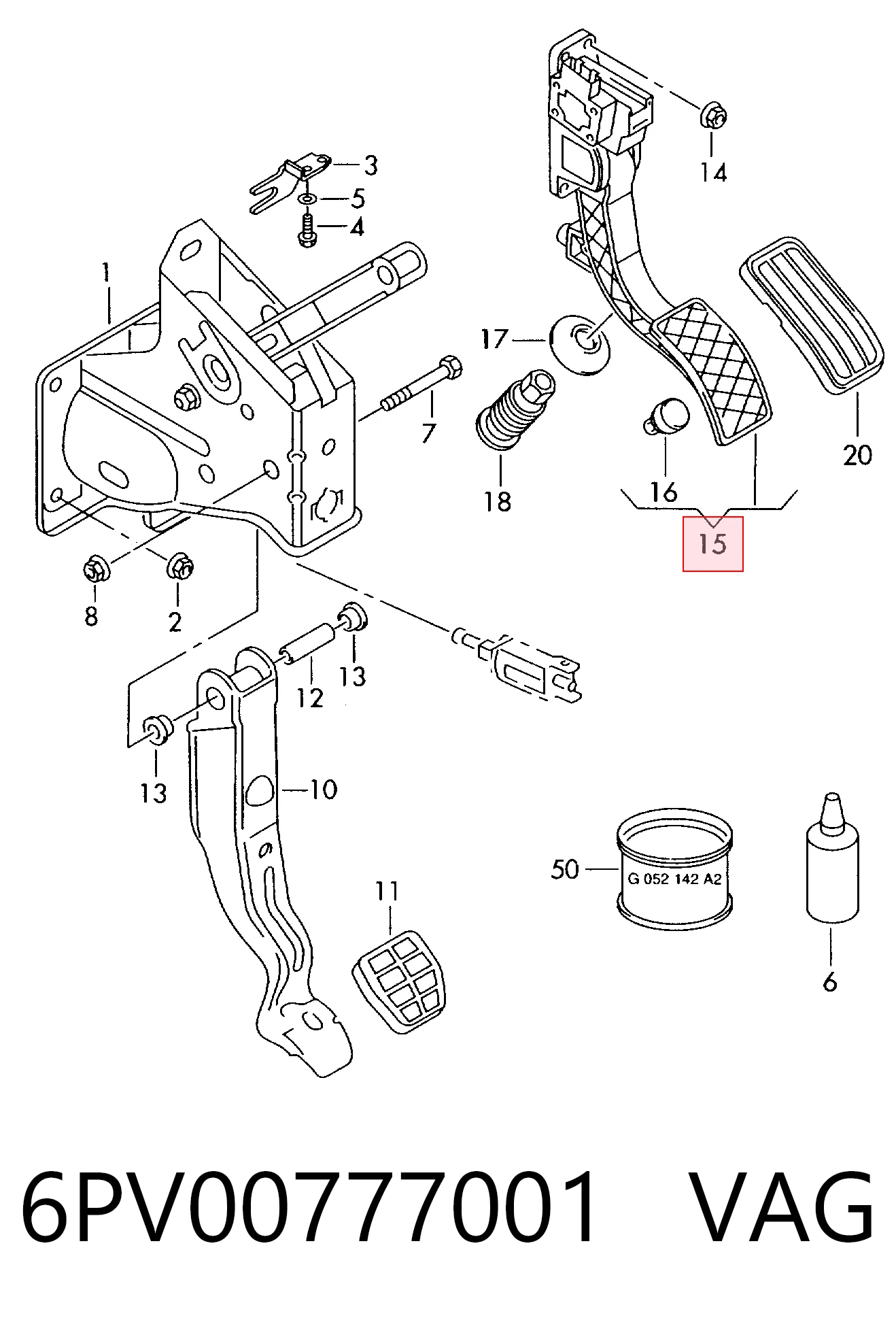  Pedal de gás (de acelerador) Volkswagen Golf IV hatchback (1J1) (1997 - 2008) IV