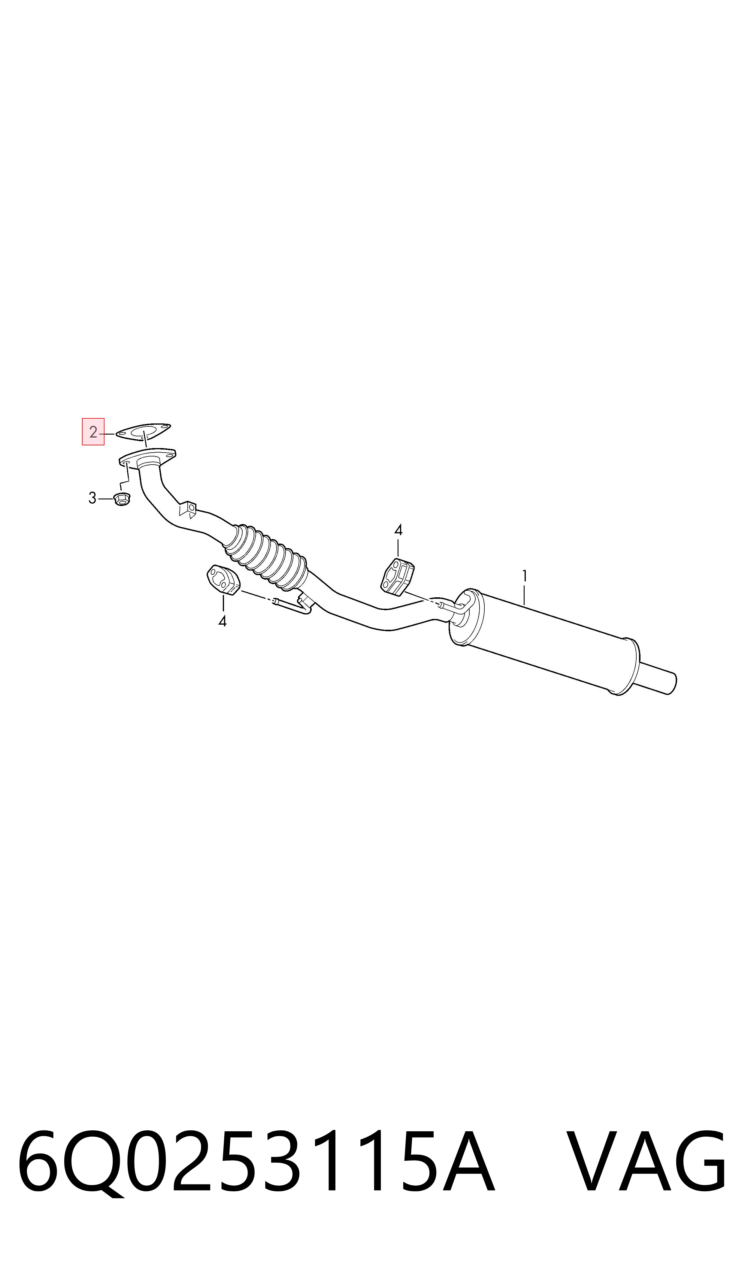 Vedante de tubo de admissão do silenciador VAG 6Q0253115A preço, a partir de 4,66 USD
