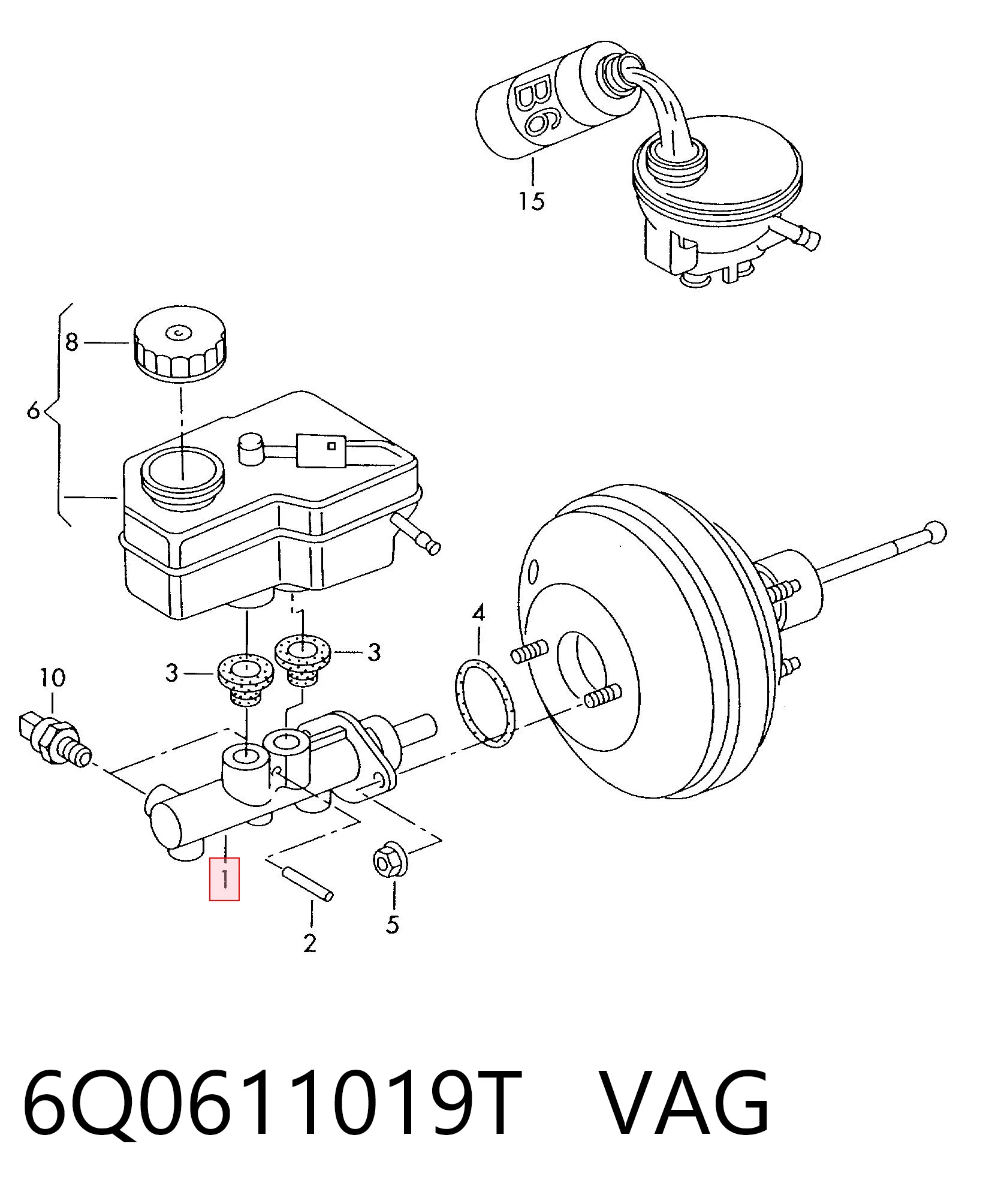  Cilindro mestre do freio Suzuki Grand Vitara SUV (JB) (2005 - 2026) 