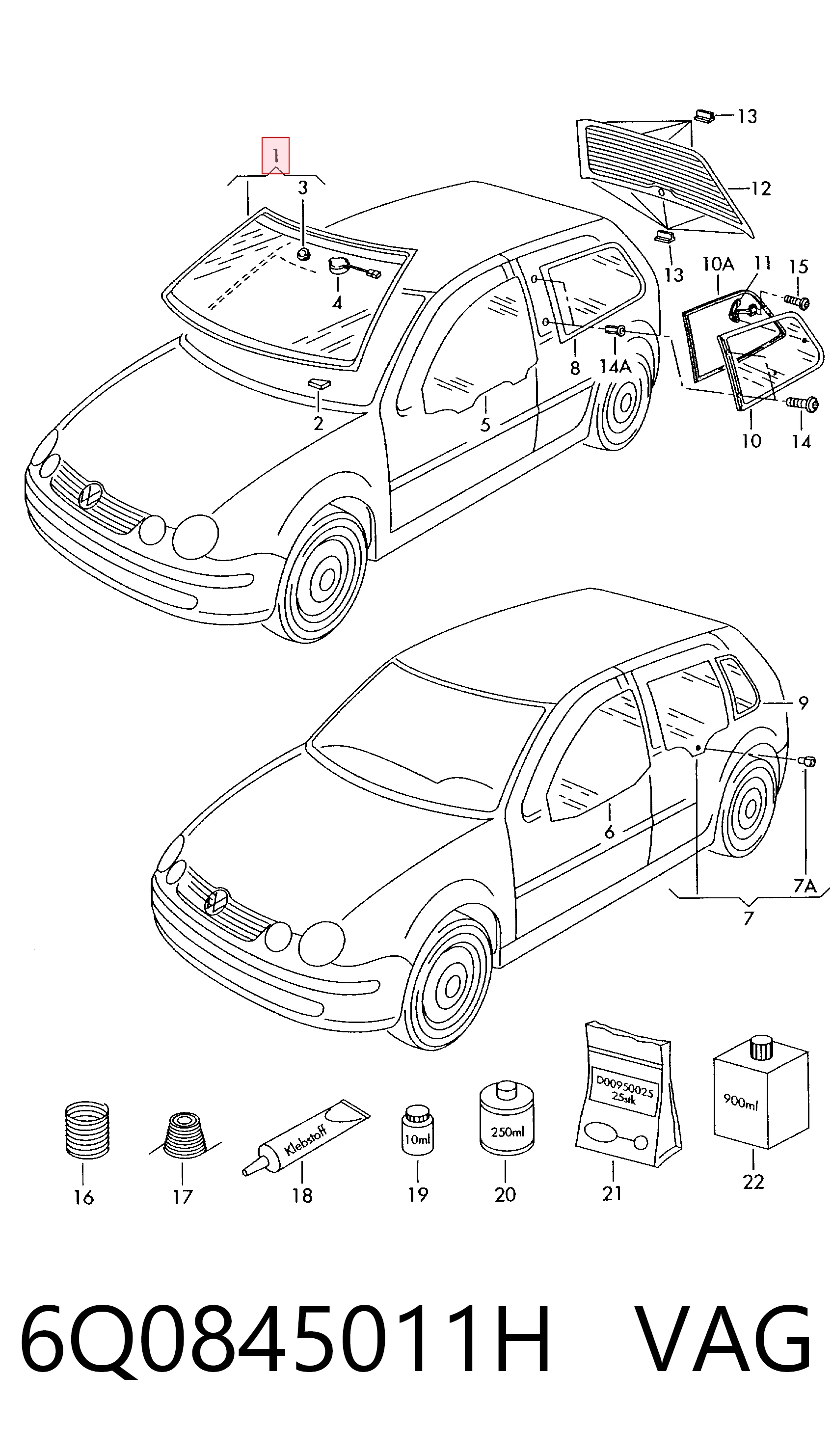 Pára-brisas Volkswagen Polo IV 9A4 ao melhor preço