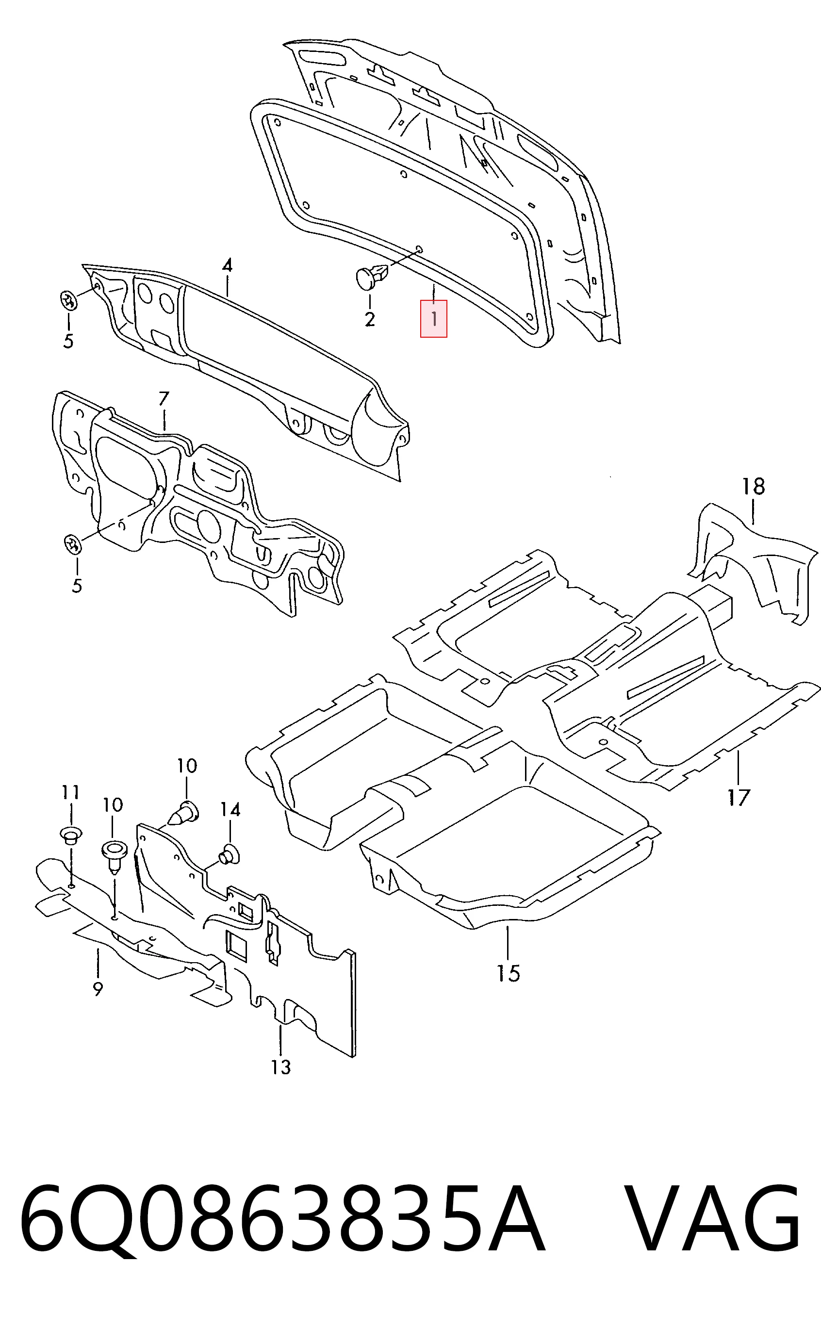 Isolamento de ruído da capota Volkswagen Polo IV 9N, 9A ao melhor preço