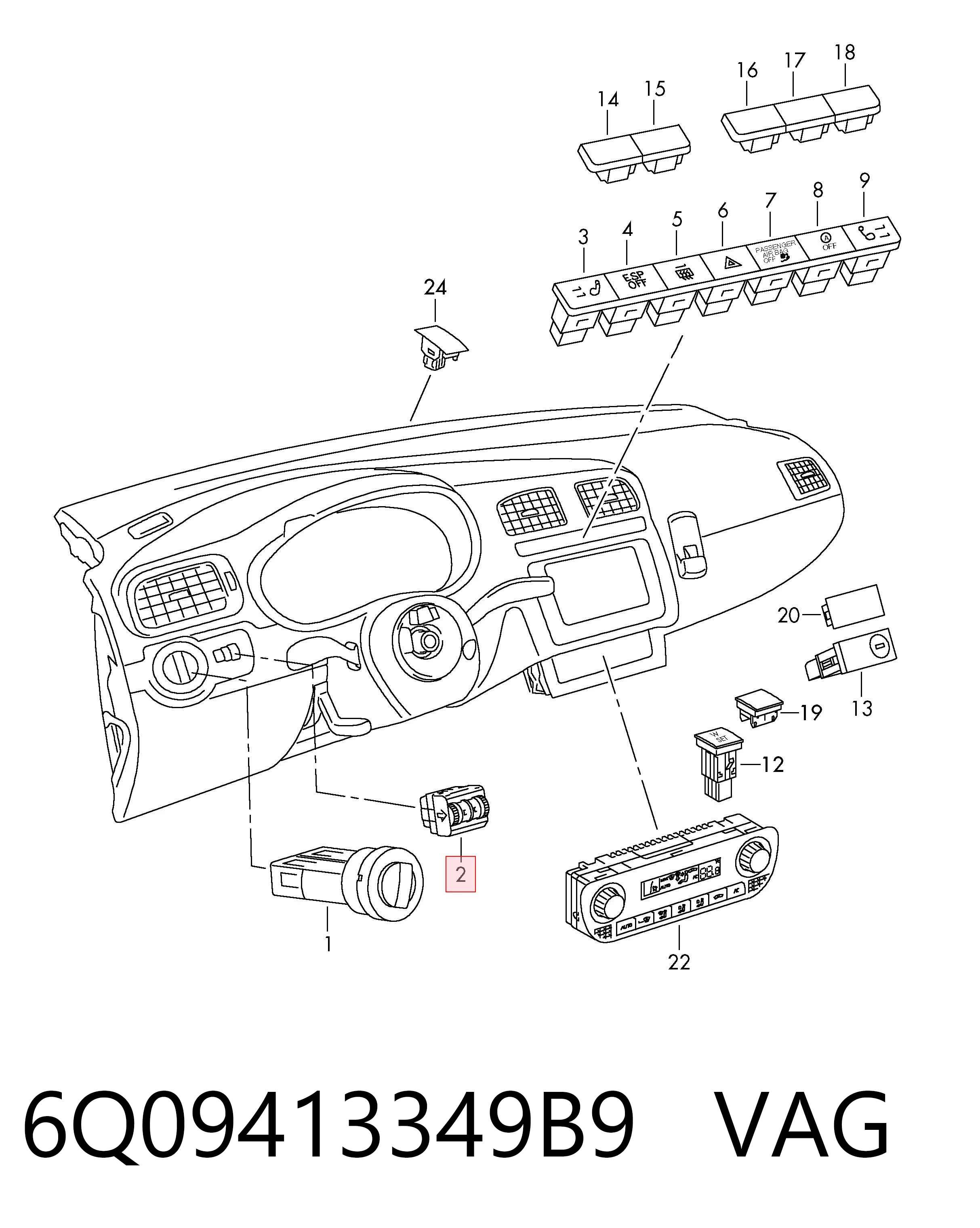 6Q09413349B9 VAG