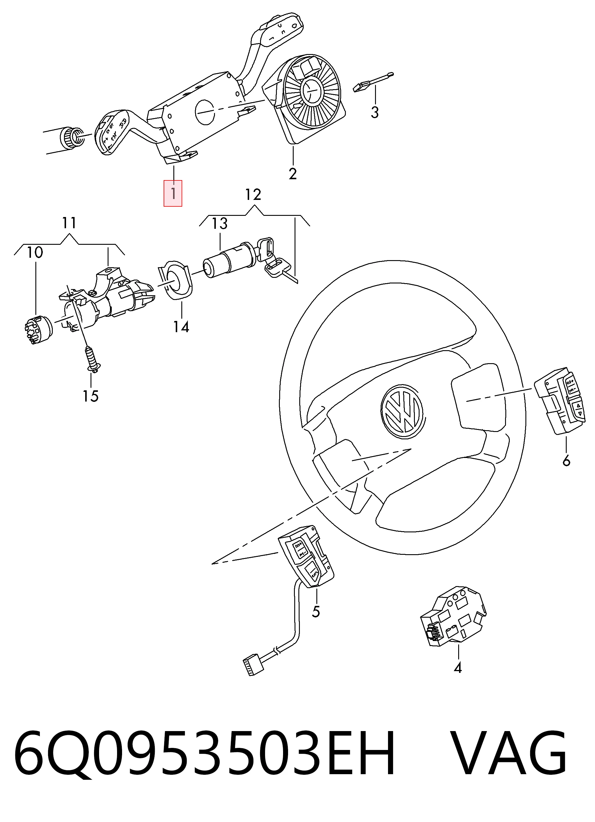 Comutador instalado na coluna da direção, montado Volkswagen AMAROK preço, a partir de 140,39 USD