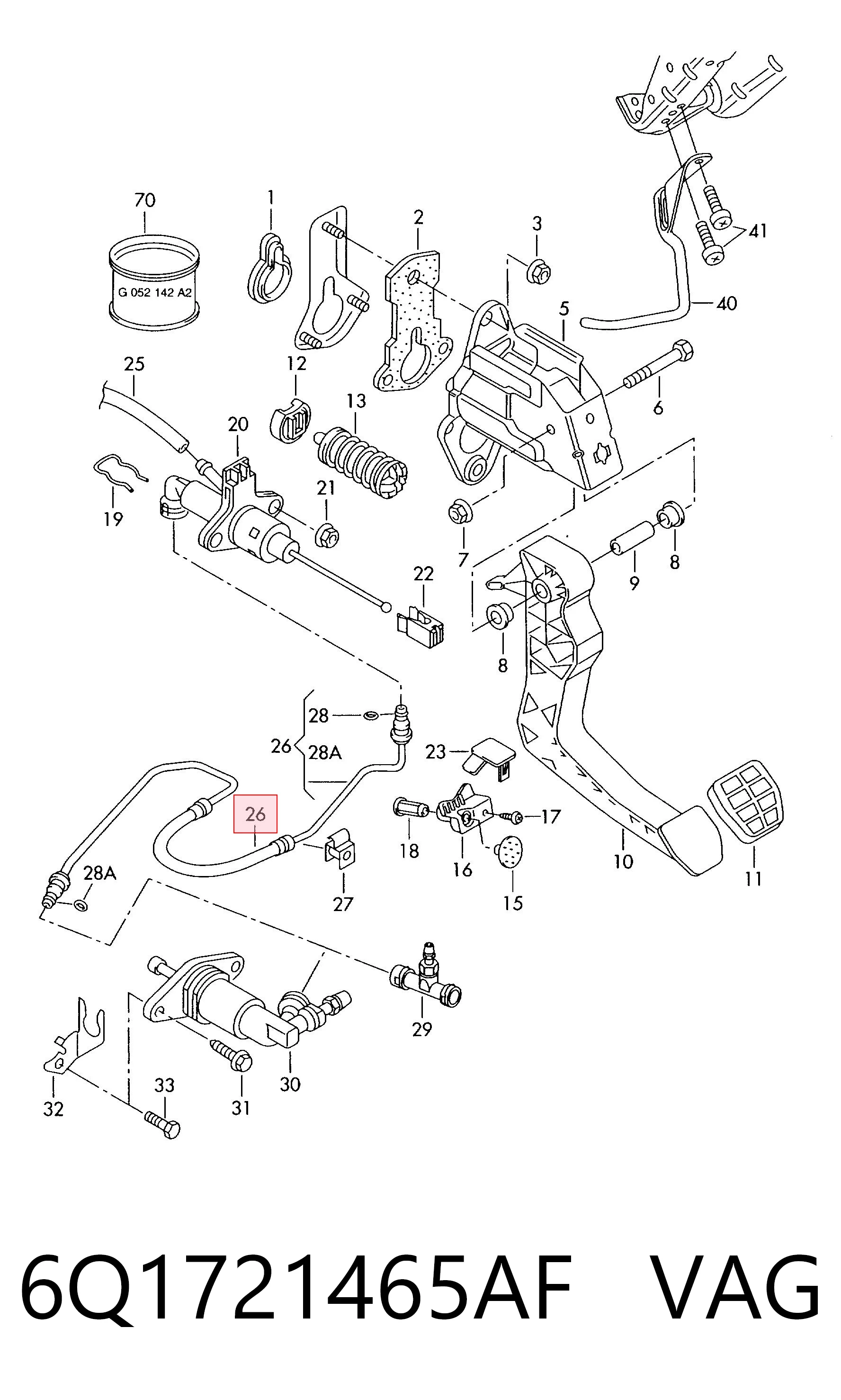 Mangueira de embraiagem para Seat Ibiza III 6L1