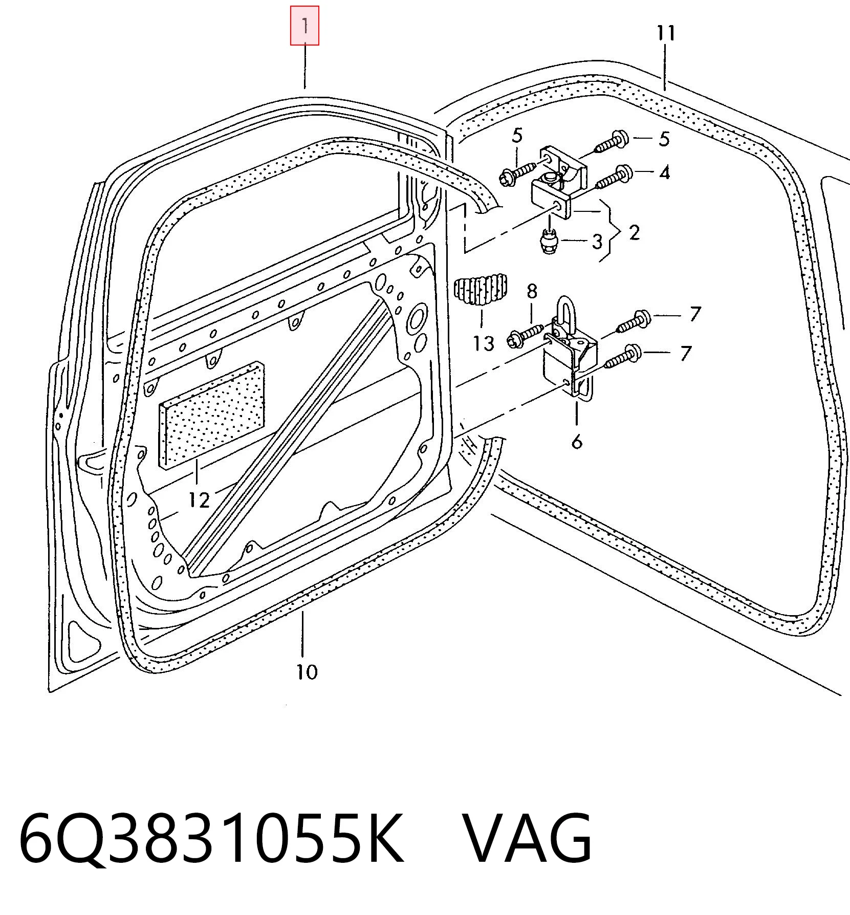 Porta dianteira esquerda Volkswagen Polo IV 9N, 9A ao melhor preço