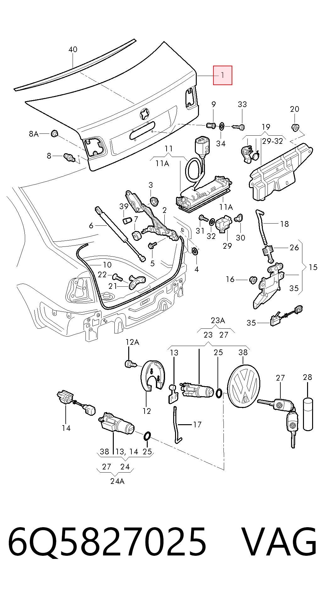 Tampa de porta-malas Volkswagen Polo IV 9A4 ao melhor preço