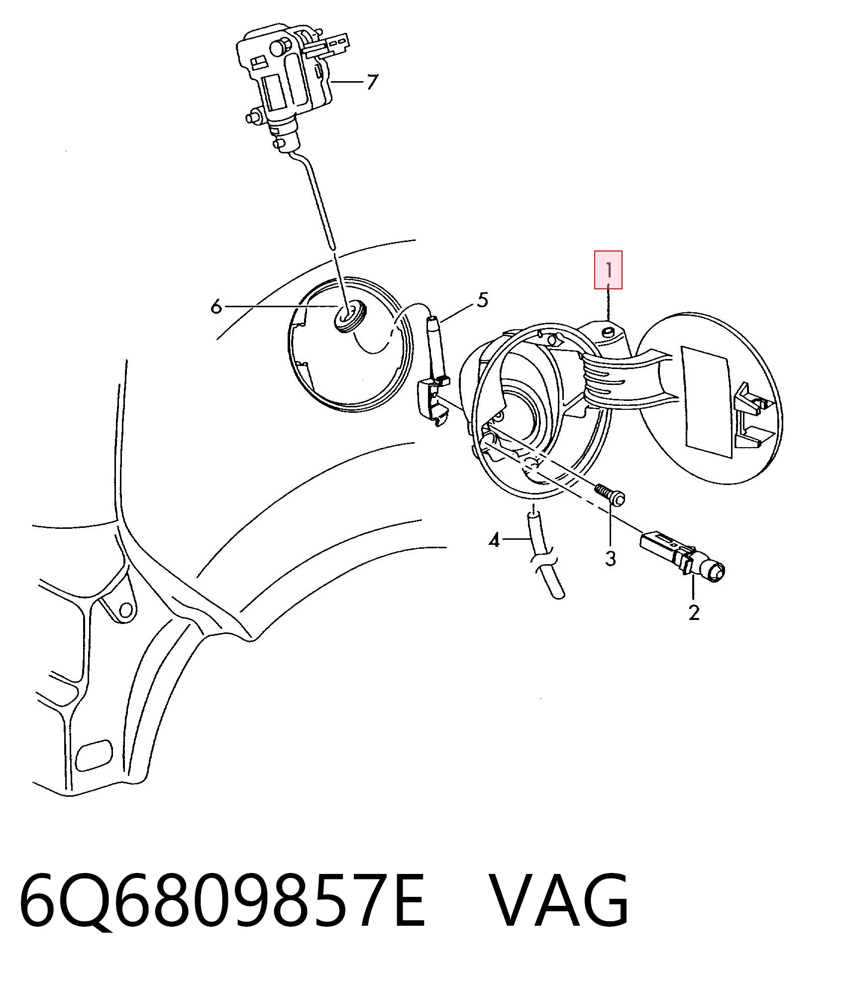 Alcapão do tanque de combustível Volkswagen Polo IV 9A4